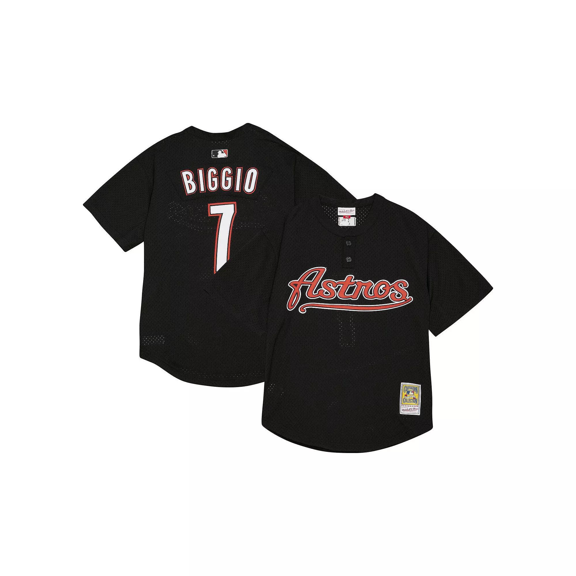 Men's Profile Craig Biggio Black Houston Astros Big & Tall Cooperstown Collection Mesh Batting Practice Jersey, Size: 5XB Product Image