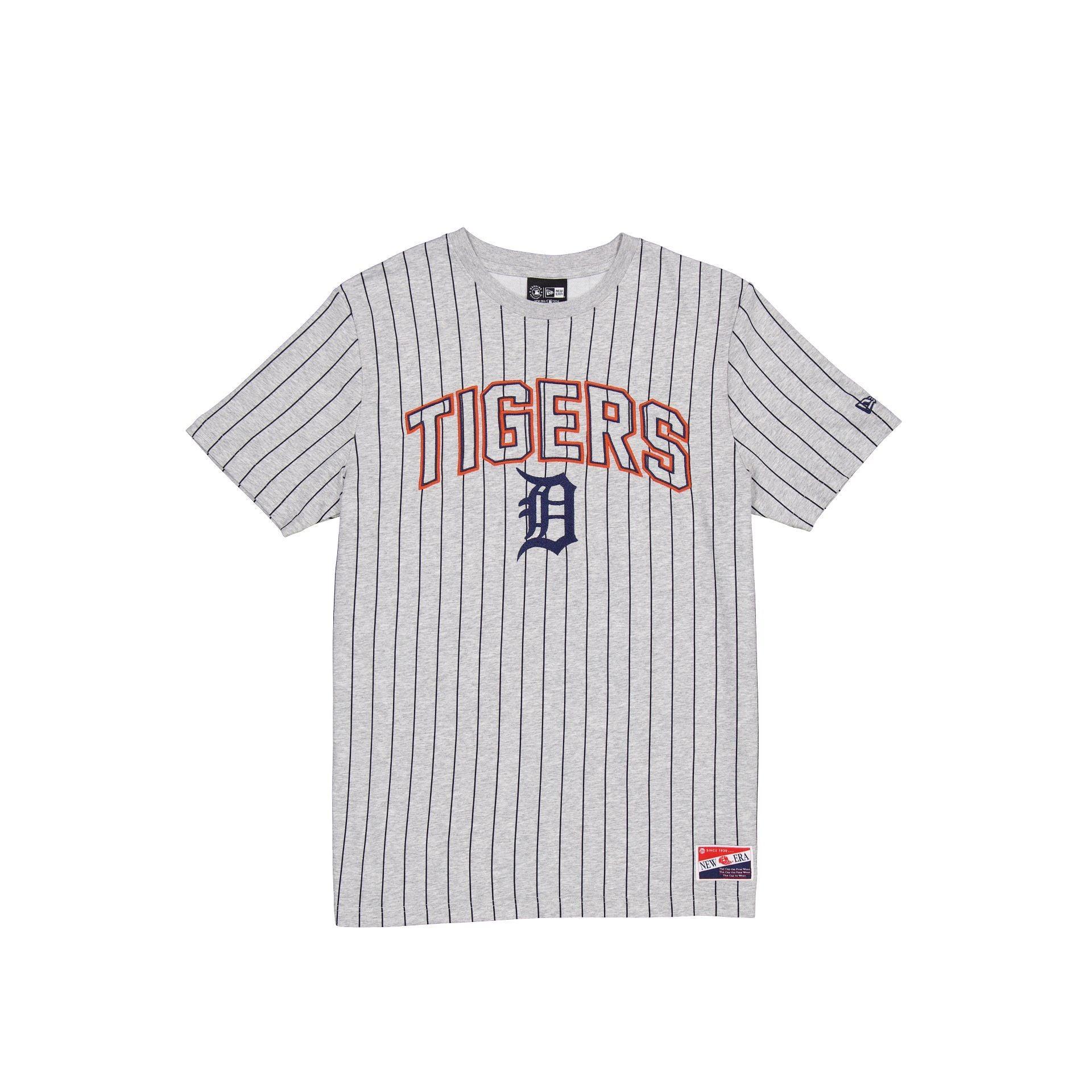 Detroit Tigers Throwback Gray Pinstripe T-Shirt Male Product Image