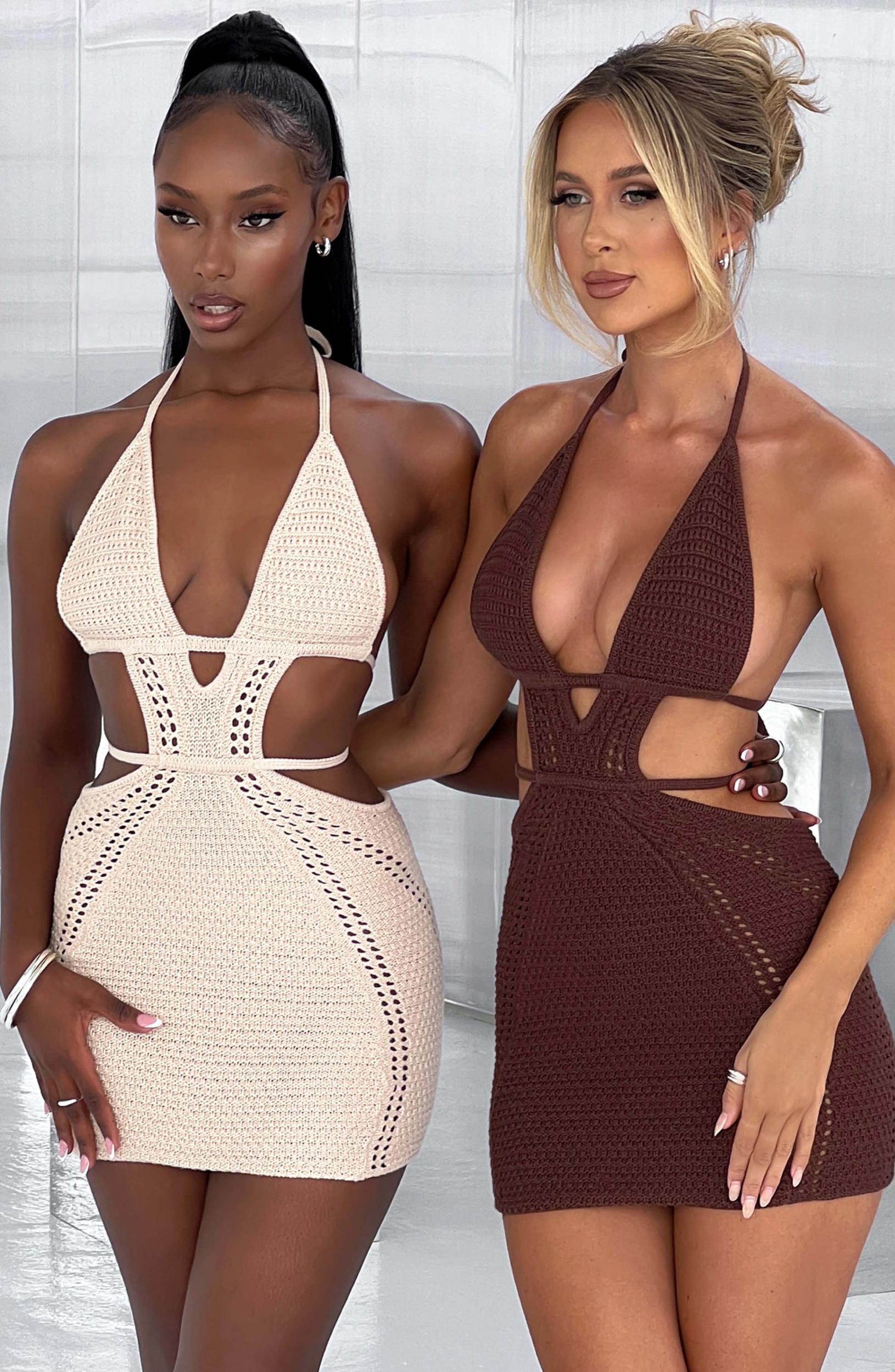 Selena Mini Dress - Cream Product Image