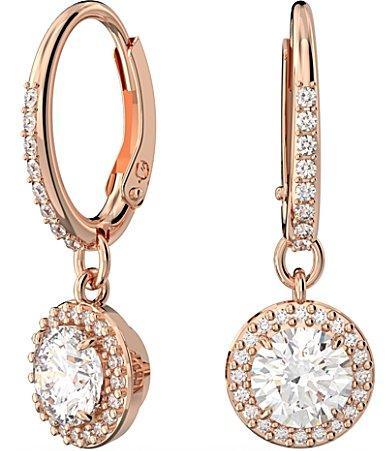 Swarovski Constella Crystal Round Drop Earrings Product Image