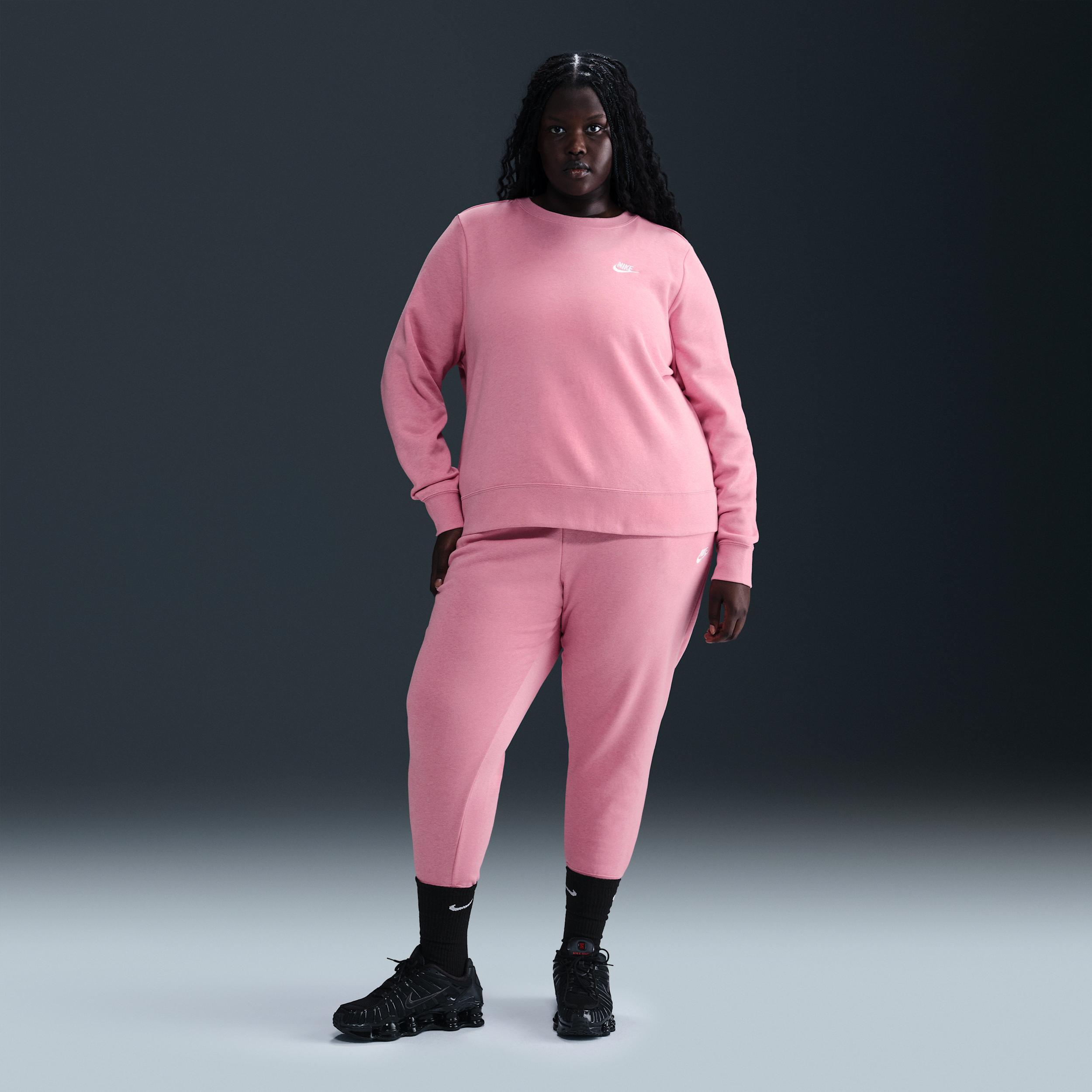 Women's Nike Sportswear Club Fleece Crew-Neck Sweatshirt (Plus Size) Product Image