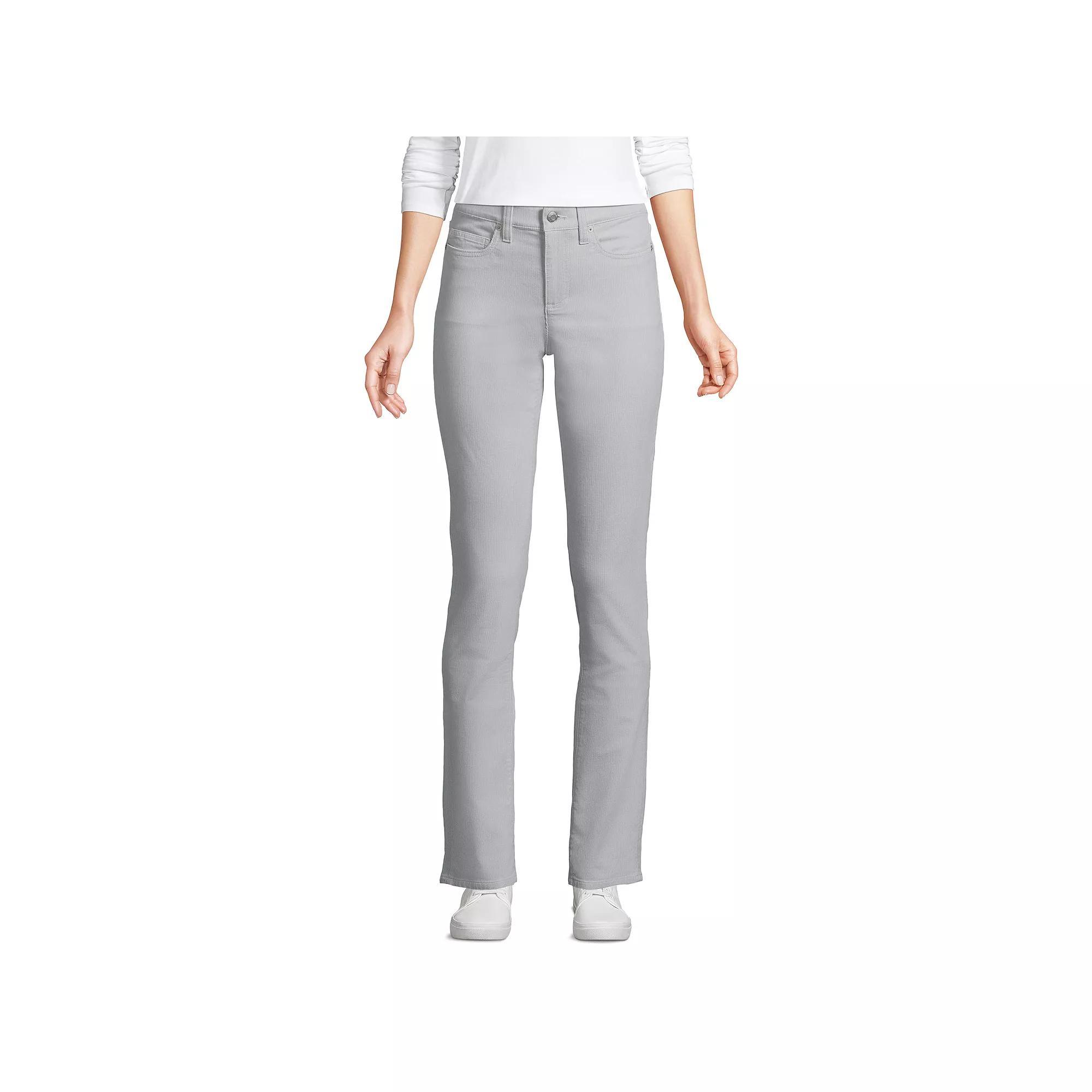 Women's Lands' End Mid-Rise Straight Leg Corduroy Pants, Size: 4X32, Dusty Brick Product Image