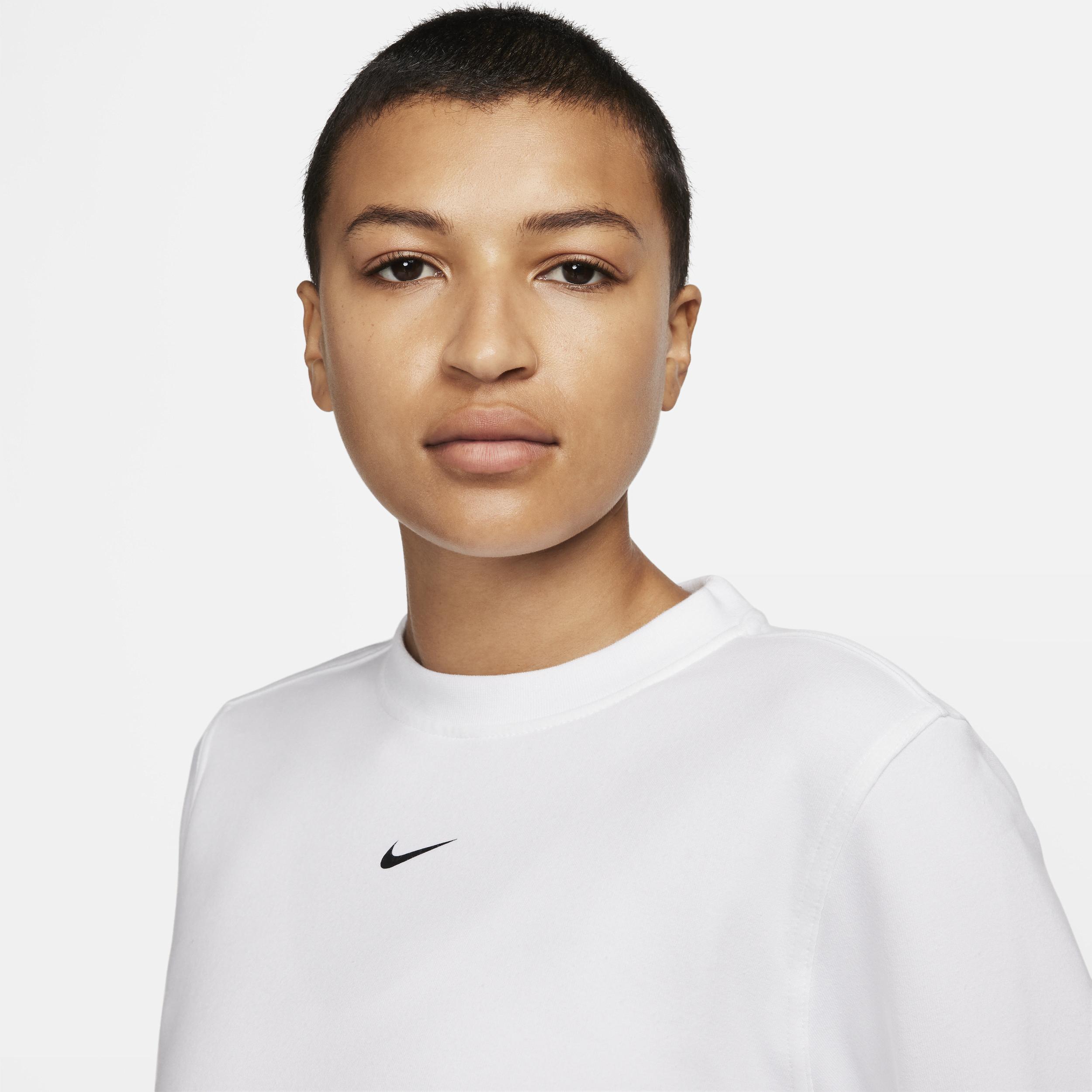 Women's Nike One Dri-FIT Crewneck Sweatshirt, Size: XL, White Product Image