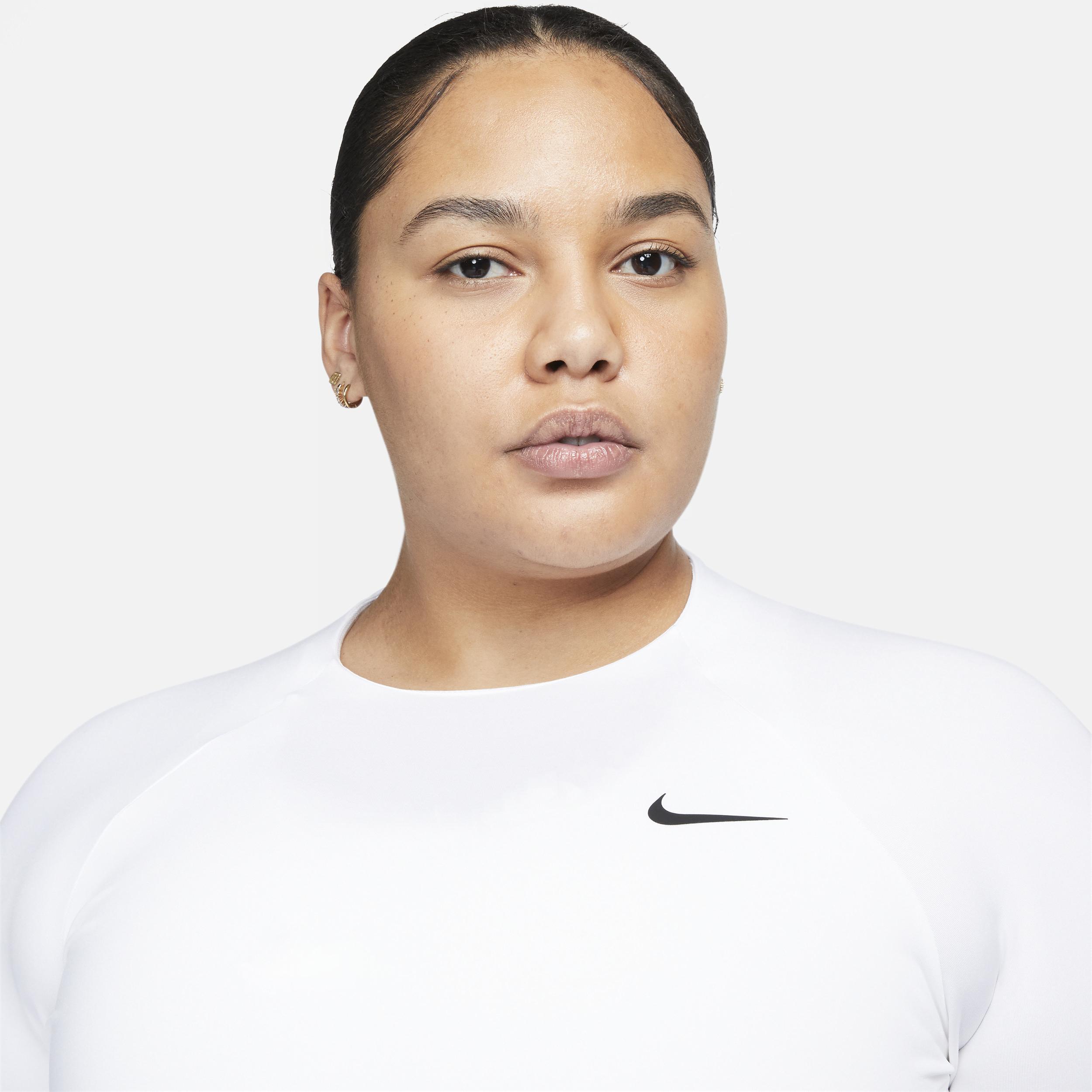 Nike Women's Essential Dri-FIT Long-Sleeve Hydroguard Swim Top (Plus Size) Product Image