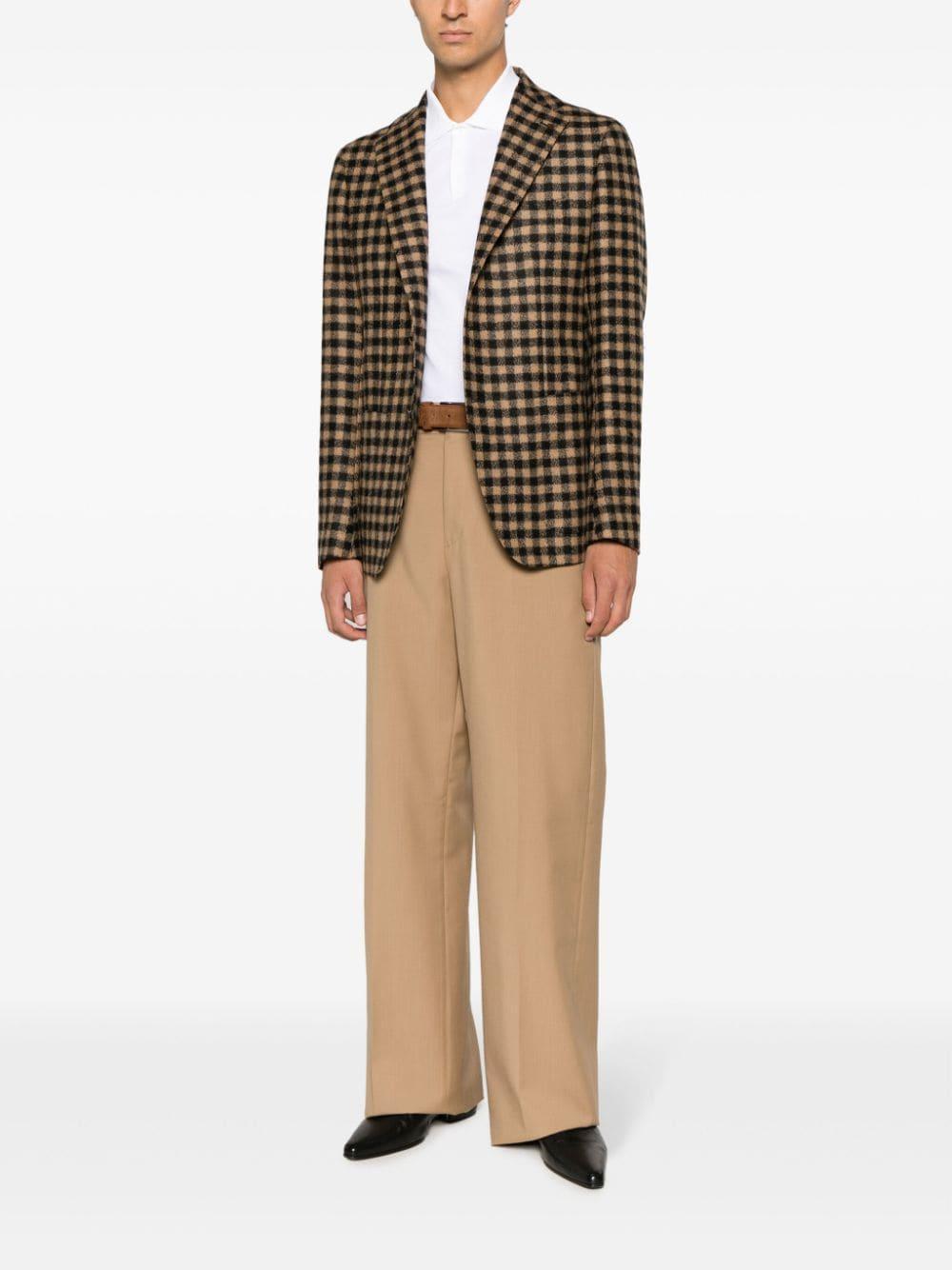 Tagliatore Textured Check Taupe Blazer Product Image