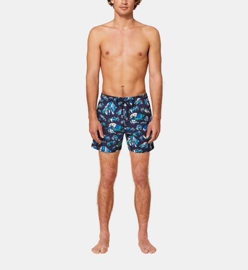 Mens Turtle Print Swim Trunks Product Image