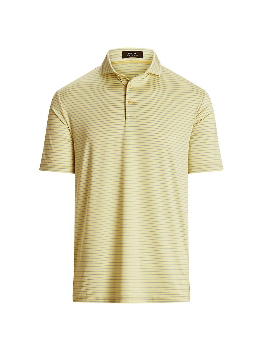 Striped Jersey Knit Polo Shirt Product Image
