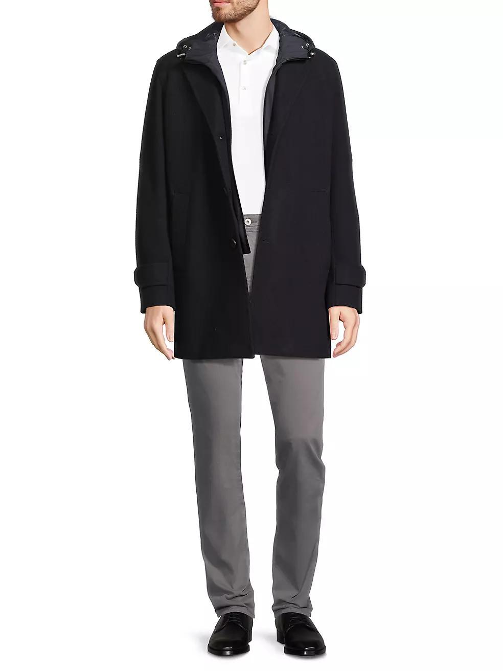 Geraldo Layered Wool Coat Product Image