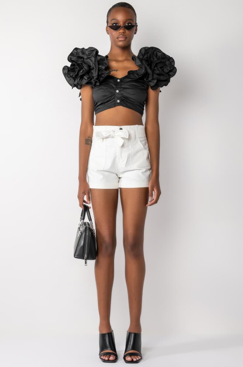 EMILIA OFF THE SHOULDER RUFFLE DETAIL BLOUSE Product Image