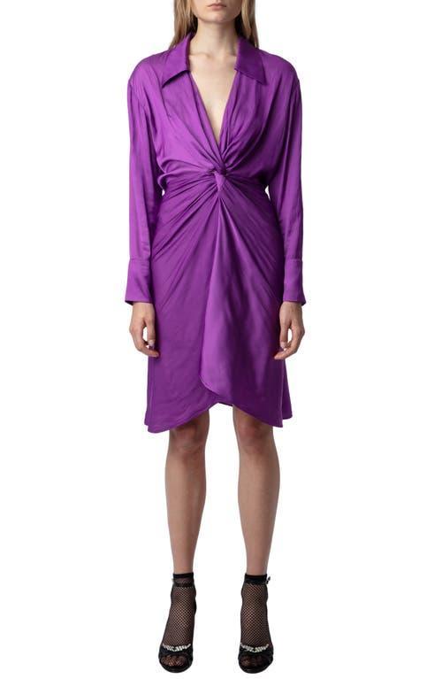 Zadig & Voltaire Rozo Twist Front Satin Dress Product Image