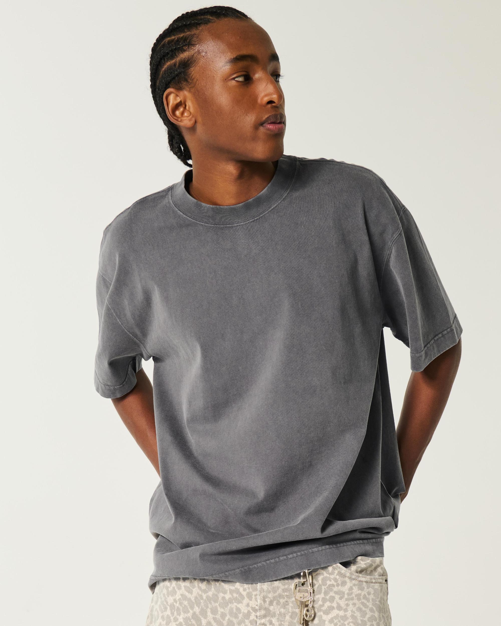 Boxy Heavyweight Washed Crew T-Shirt Product Image