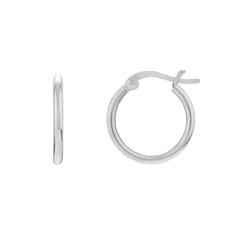 PRIMROSE Sterling Silver Tube Hoop Earrings, Women's, 14k Gold Over Product Image