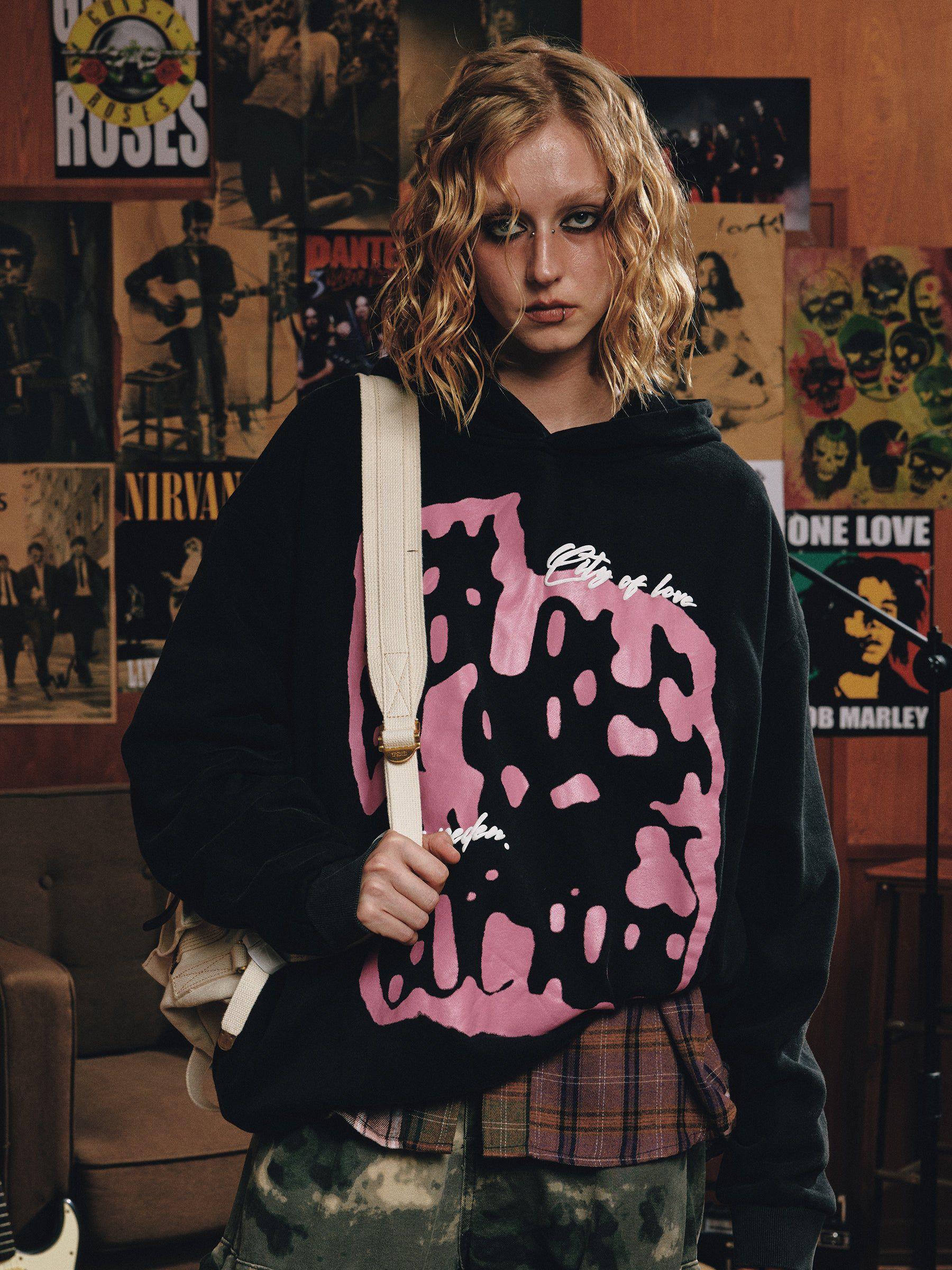 Aelfric Eden Abstraction Print Washed Hoodie Product Image