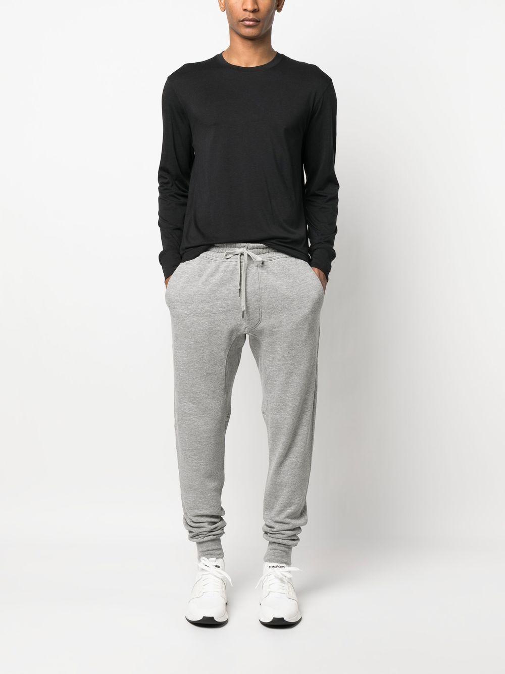 TOM FORD Round-neck Long-sleeve T-shirt In Ecru Product Image