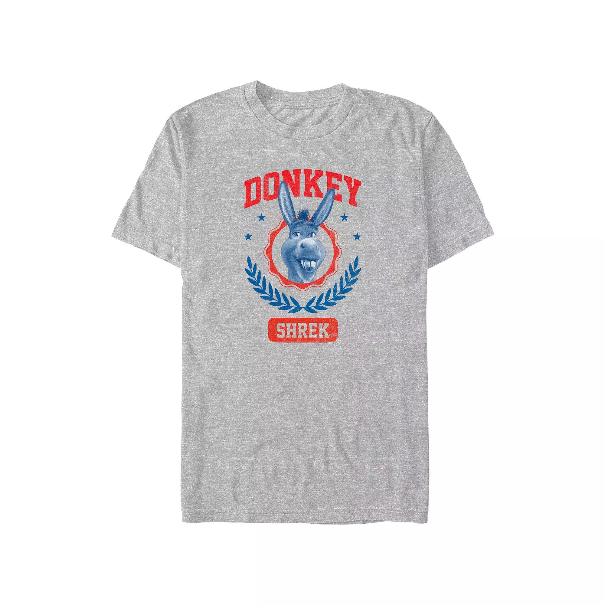 Big & Tall Shrek Varsity Donkey Graphic Tee, Men's, Size: 4XL Tall, Athletic Grey Product Image
