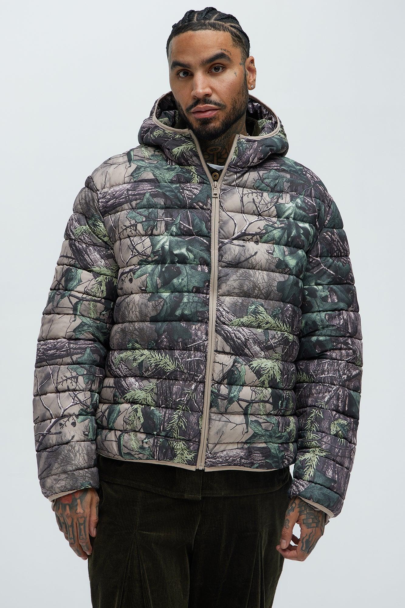 Troop Padded Zip Up Hoodie - Brown/combo Male Product Image