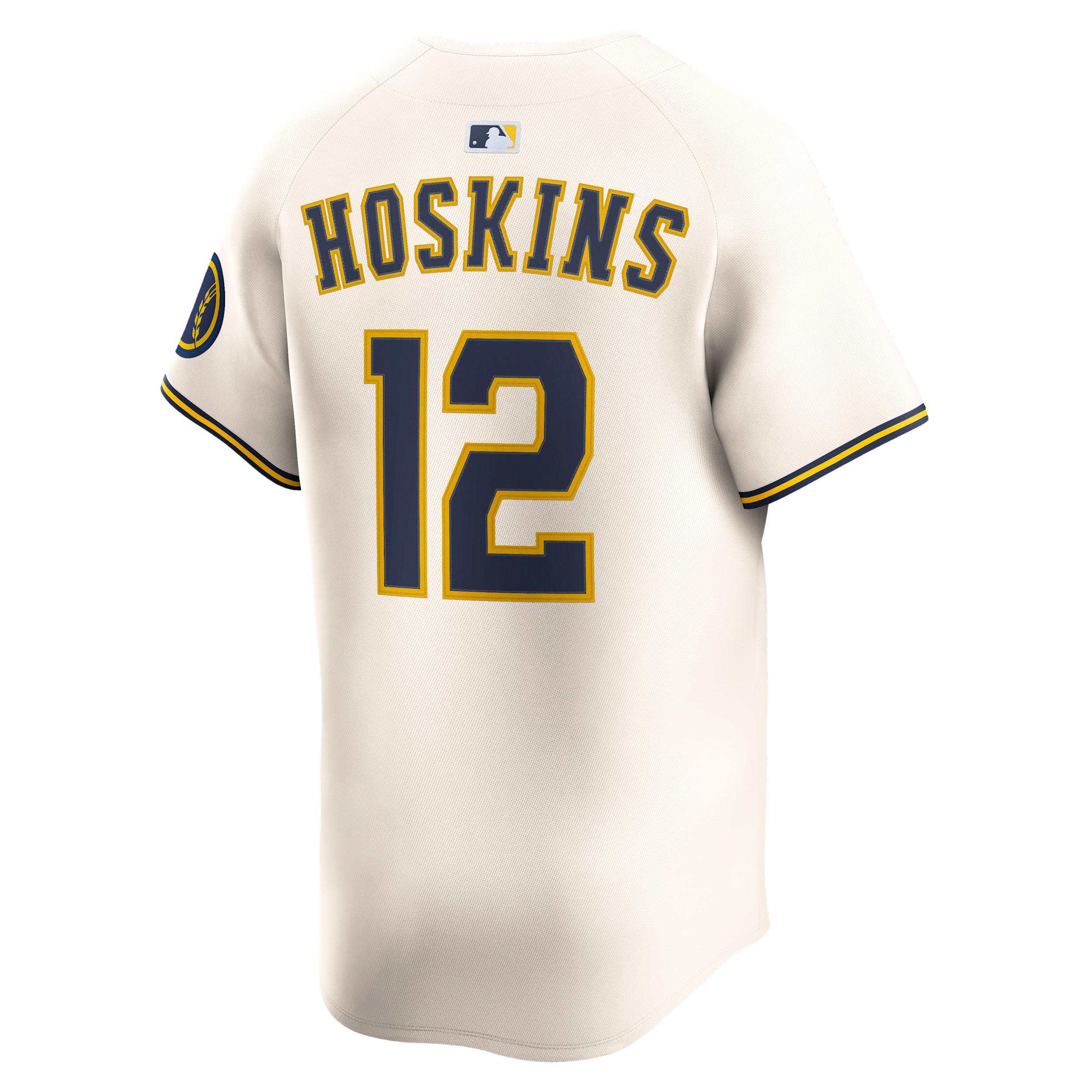 Rhys Hoskins Milwaukee Brewers Nike Men's Dri-FIT ADV MLB Limited Jersey Product Image