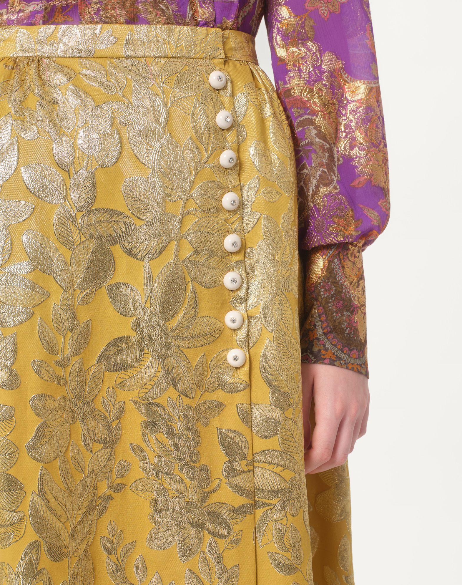 Skirt In Apres L'Hiver Silk Lurex Foglioline  Product Image