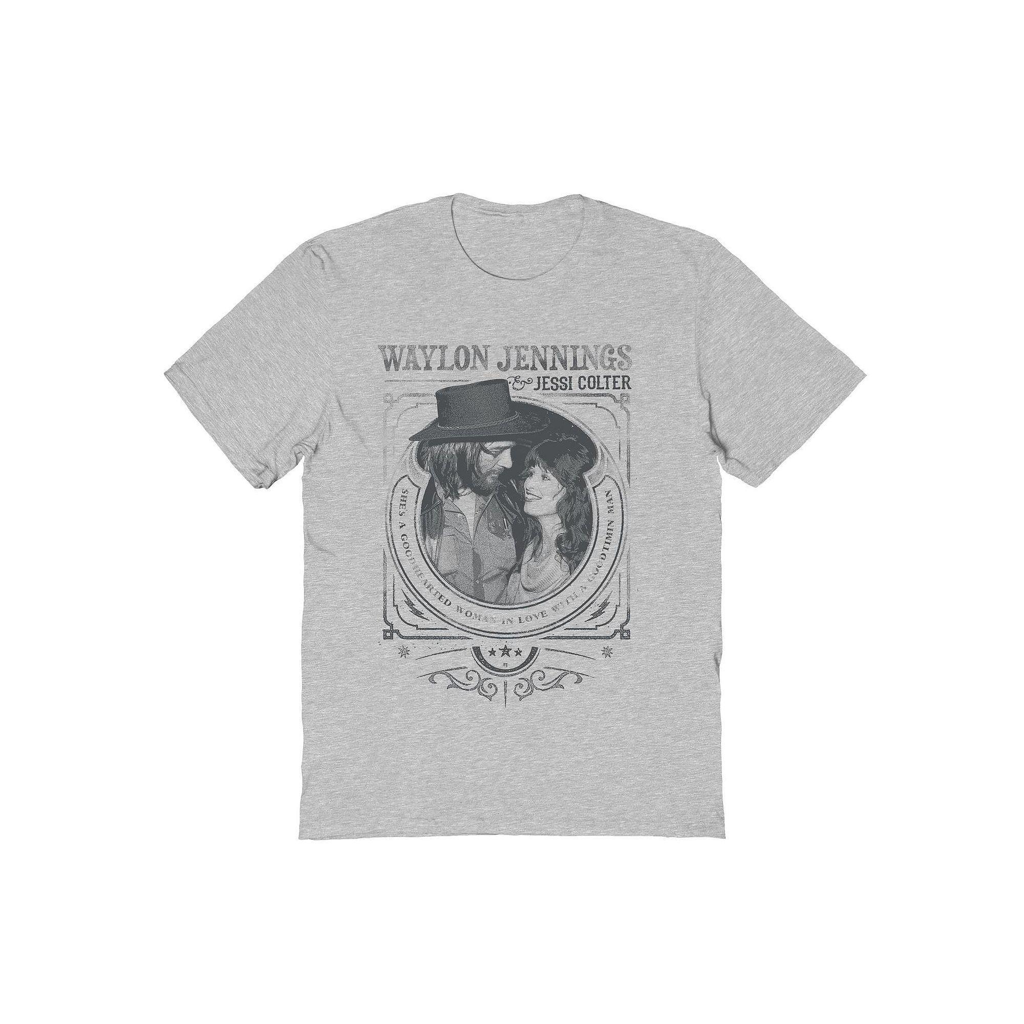 Men's Waylon Jennings Good Timin Graphic Tee, Size: XXL, Sport Gray Product Image