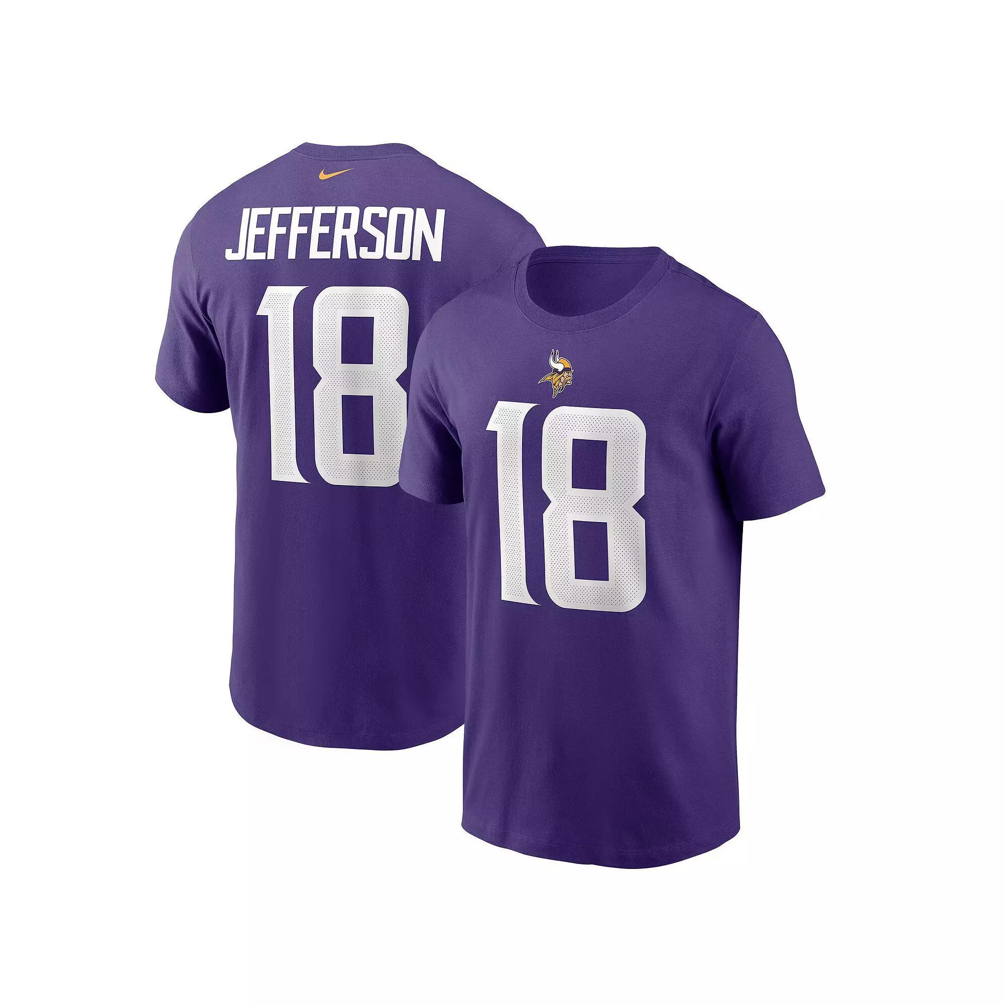Men's Nike Justin Jefferson Purple Minnesota Vikings Player Name & Number T-Shirt, Size: 2XL Product Image
