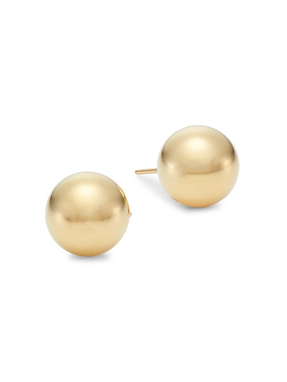 Womens Ball 14K Yellow Gold Stud Earrings Product Image