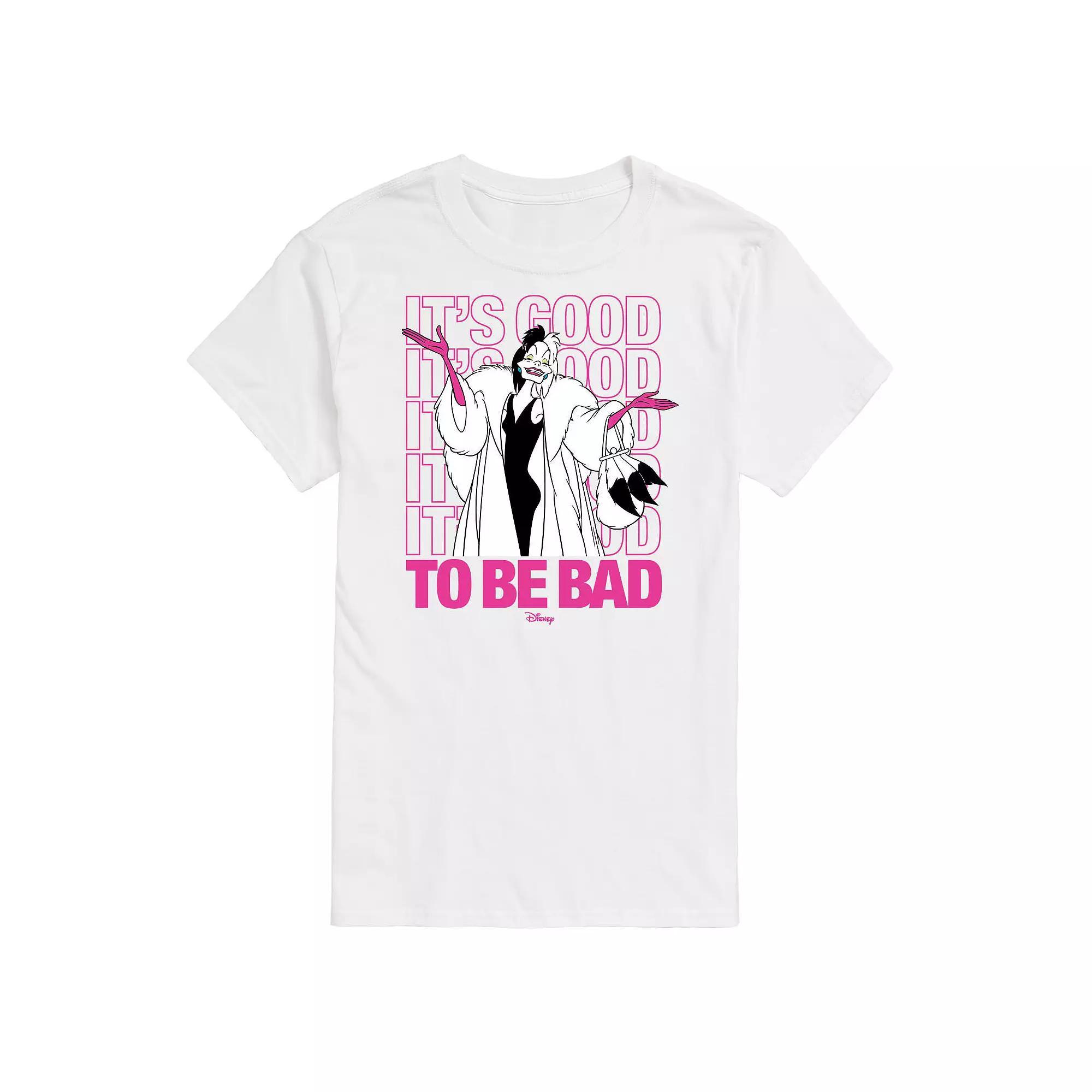 Disneys Villians Big & Tall Be Bad Graphic Tee, Mens Blue Product Image
