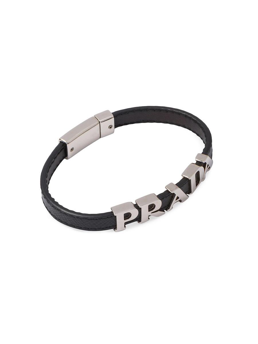 Mens Saffiano Bracelet With Logo Product Image