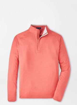Peter Millar Mens Stealth Performance Quarter-Zip | Color: Scarlet Lily | Size: XL Product Image