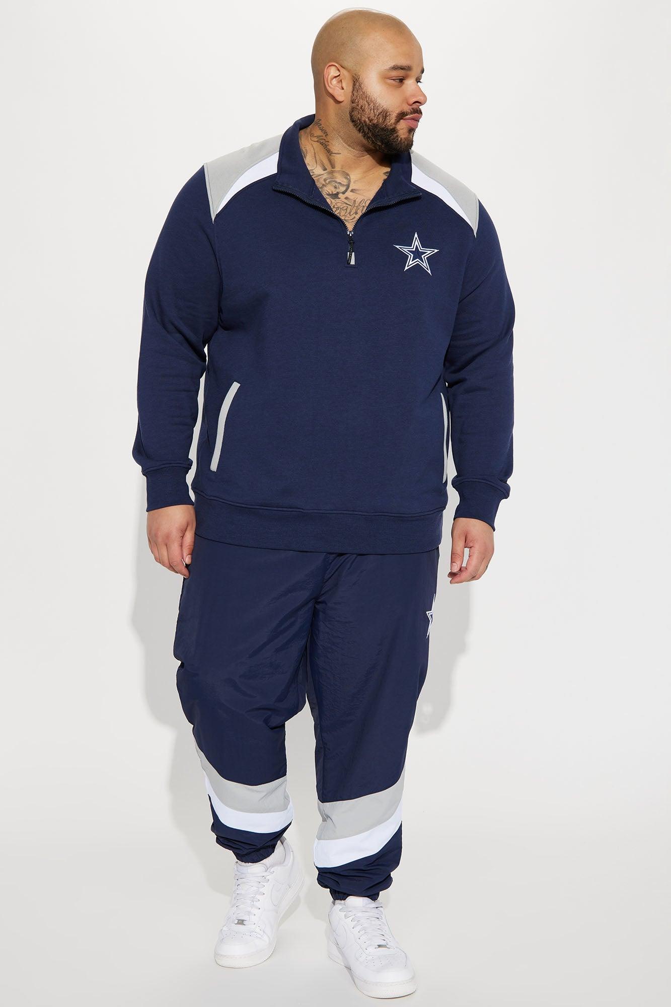 Cowboys Quarter Zip Sweatshirt - Navy Male Product Image