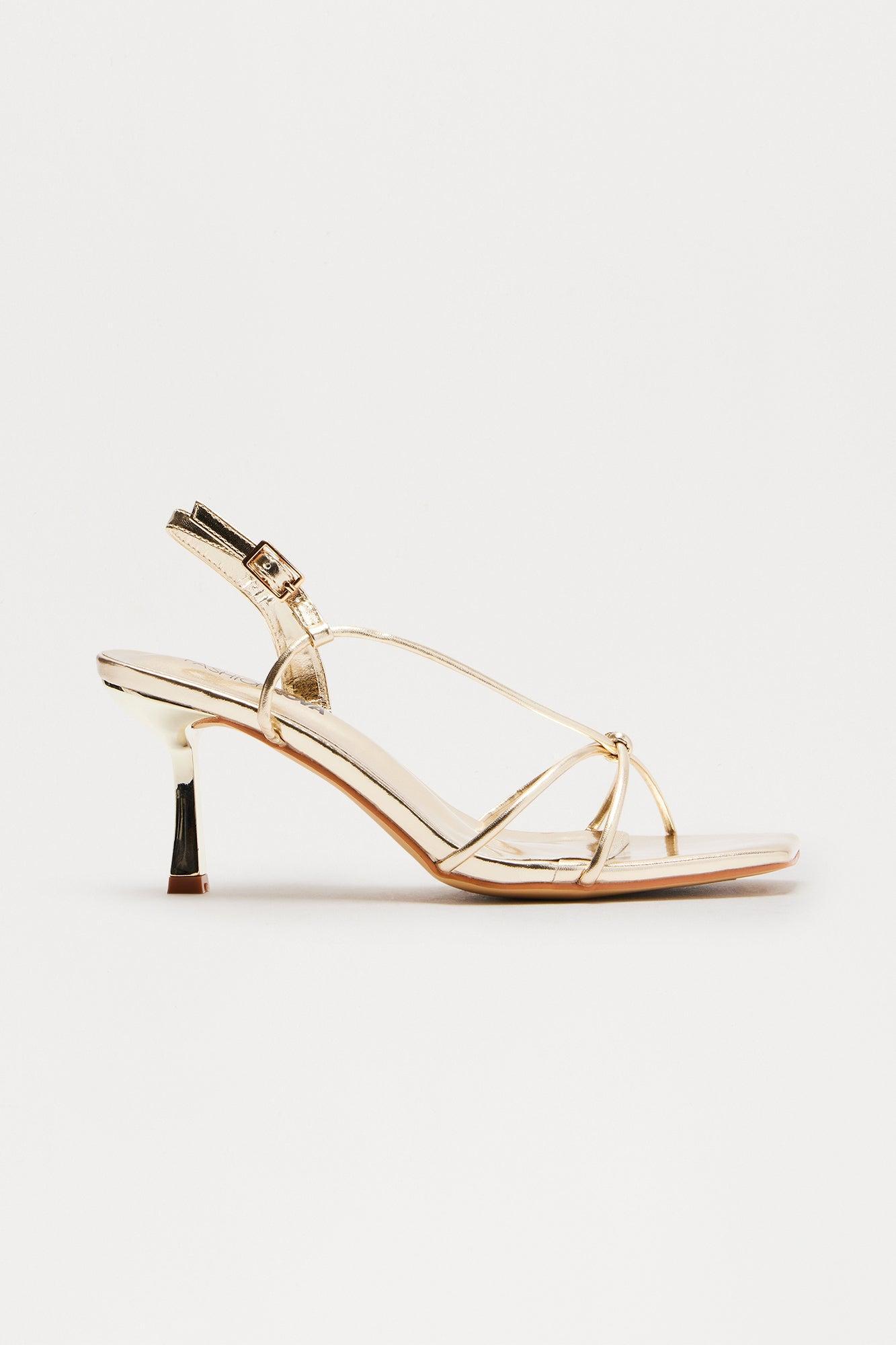 Saja Slingback Heels - Gold Product Image