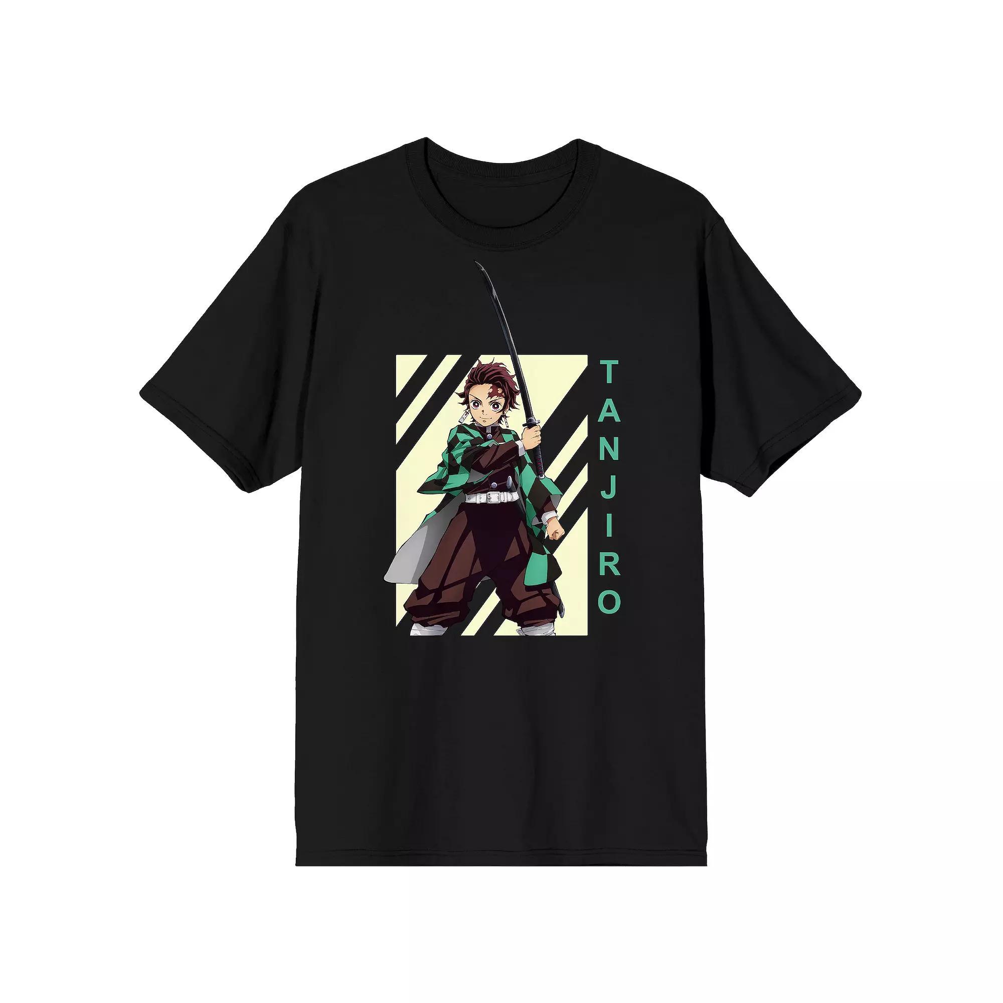 Men's Demon Slayer Tanjiro Kamado Graphic Tee, Size: XXL, Black Product Image
