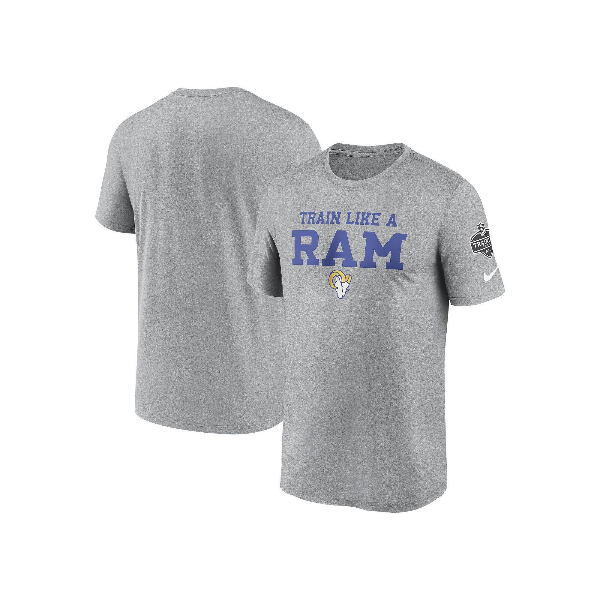 Mens Nike Heather Gray Los Angeles Rams 2024 NFL Training Camp Legend Performance T-Shirt Product Image