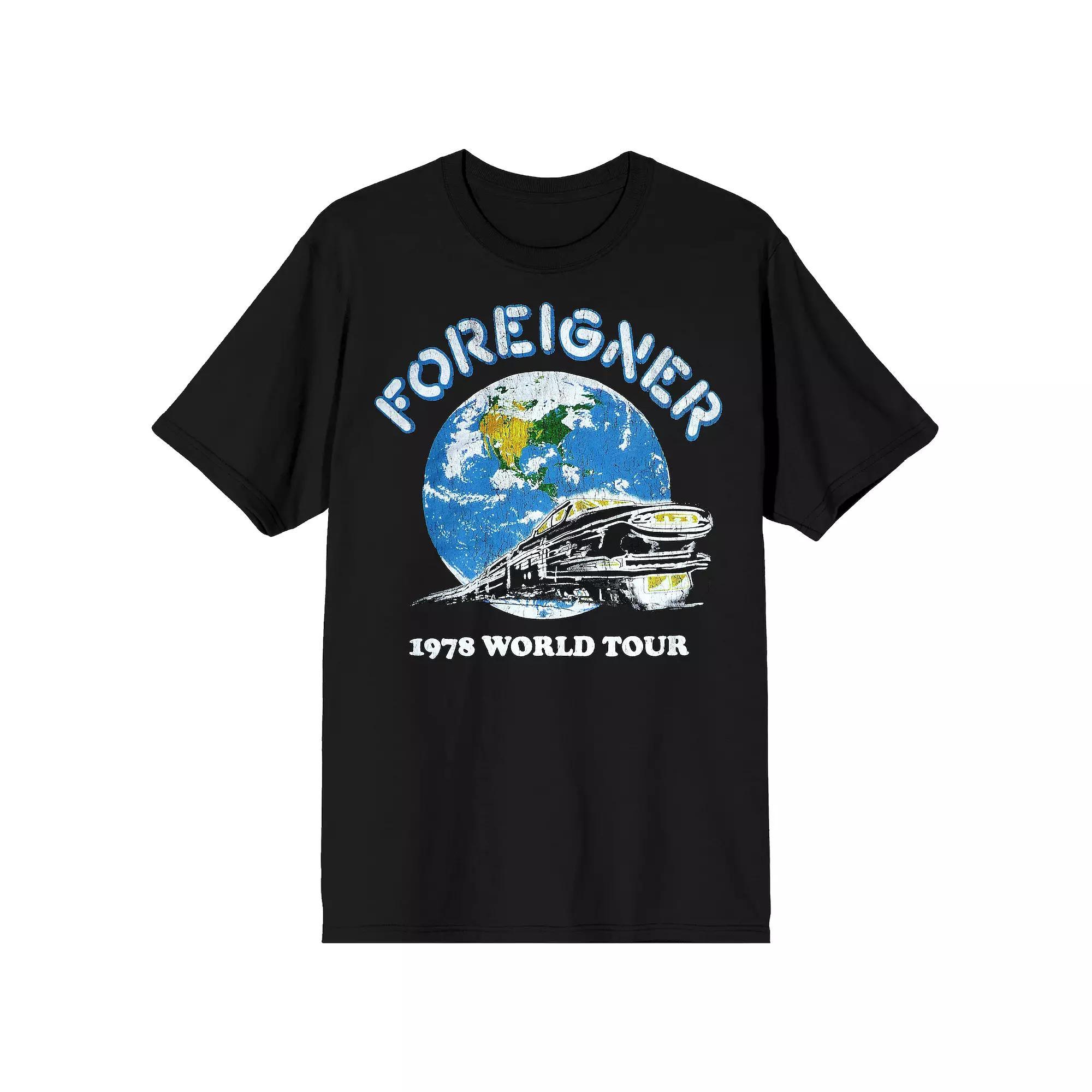 Men's Foreigner 1978 World Tour Tee, Size: XL, Black Product Image