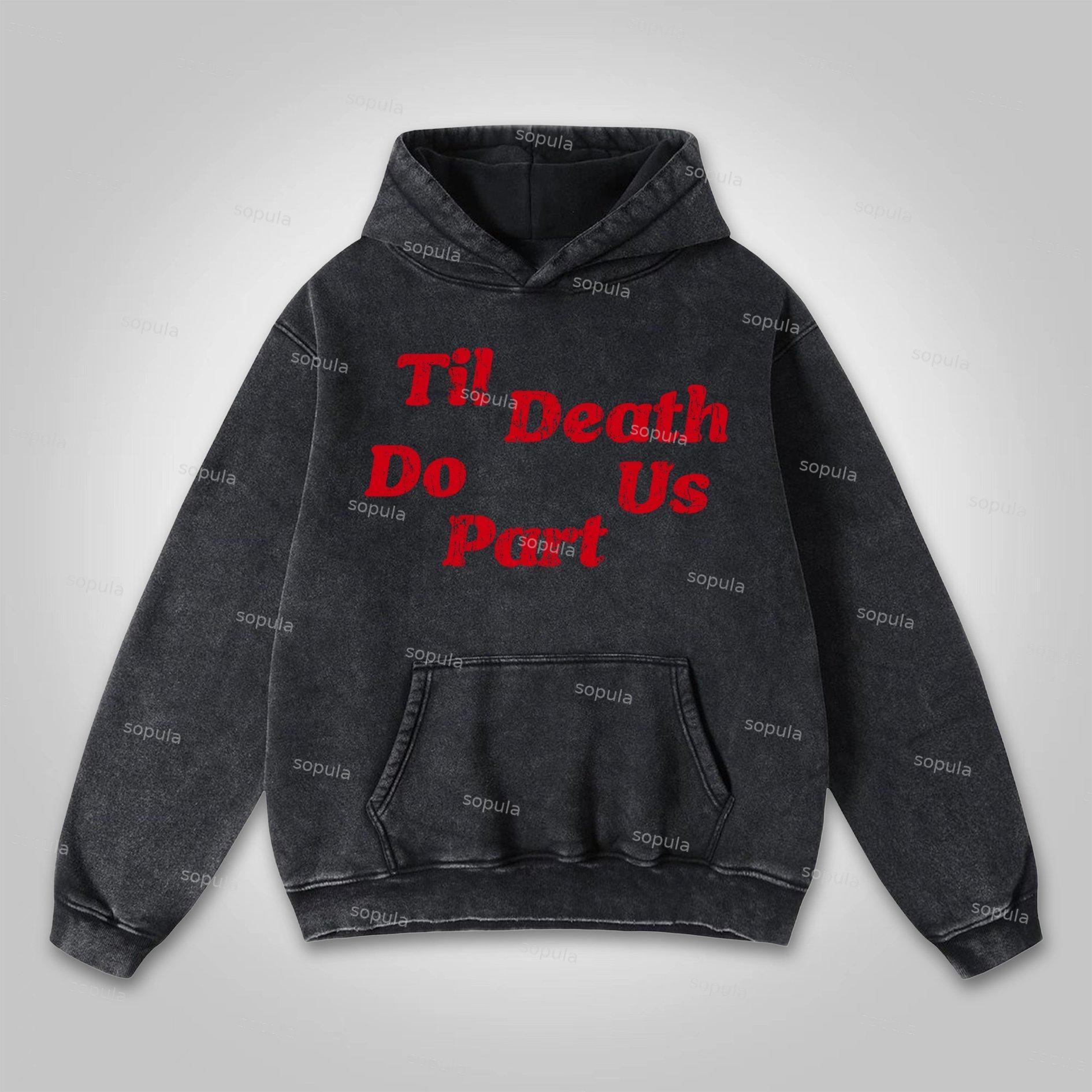Sopula Vintage Angel Cross Faith Graphic Washed Hoodie Product Image