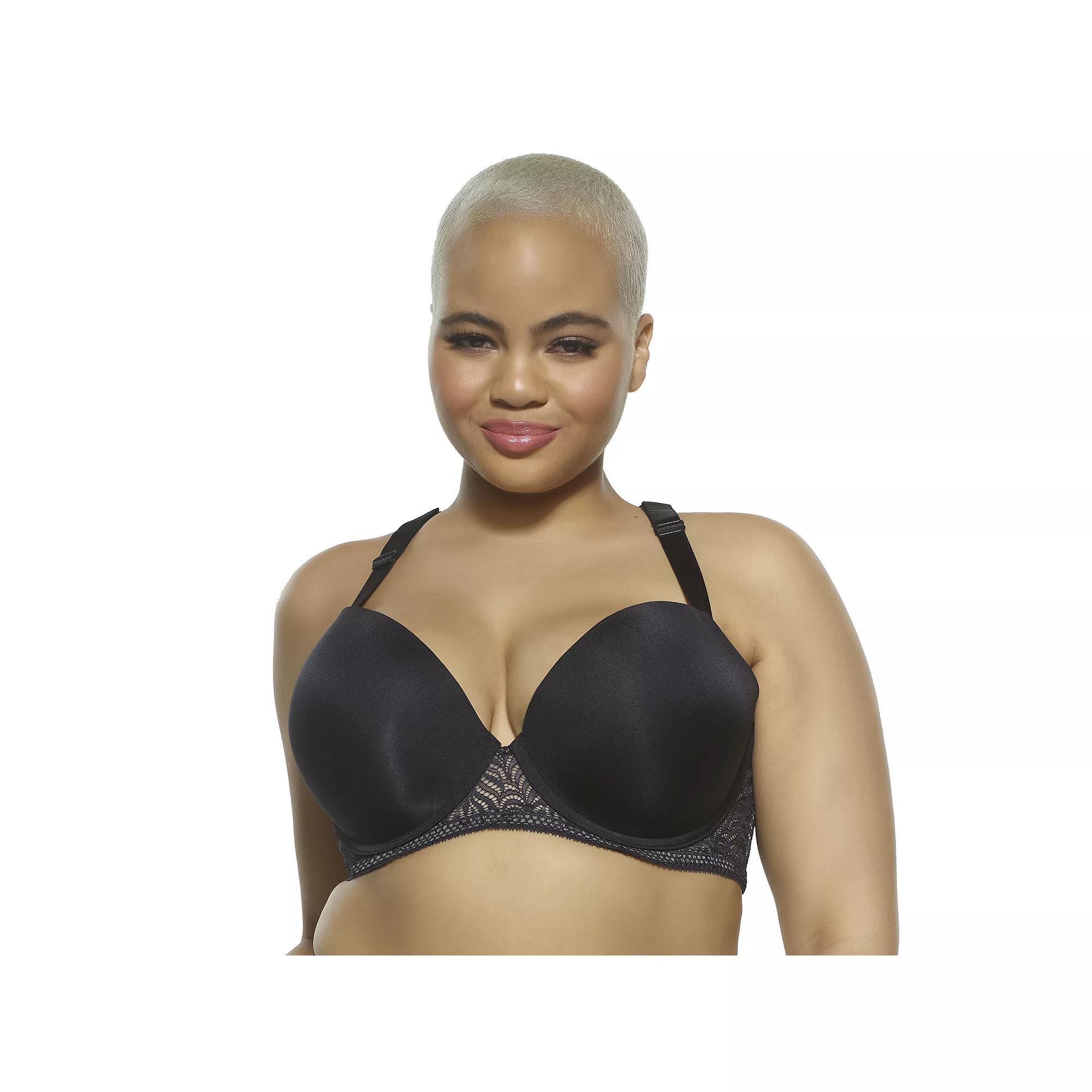 Paramour by Felina Carolina Lace-Back Full-Figure Contour Bra 115011, Women's, Size: 38 G, Black Product Image