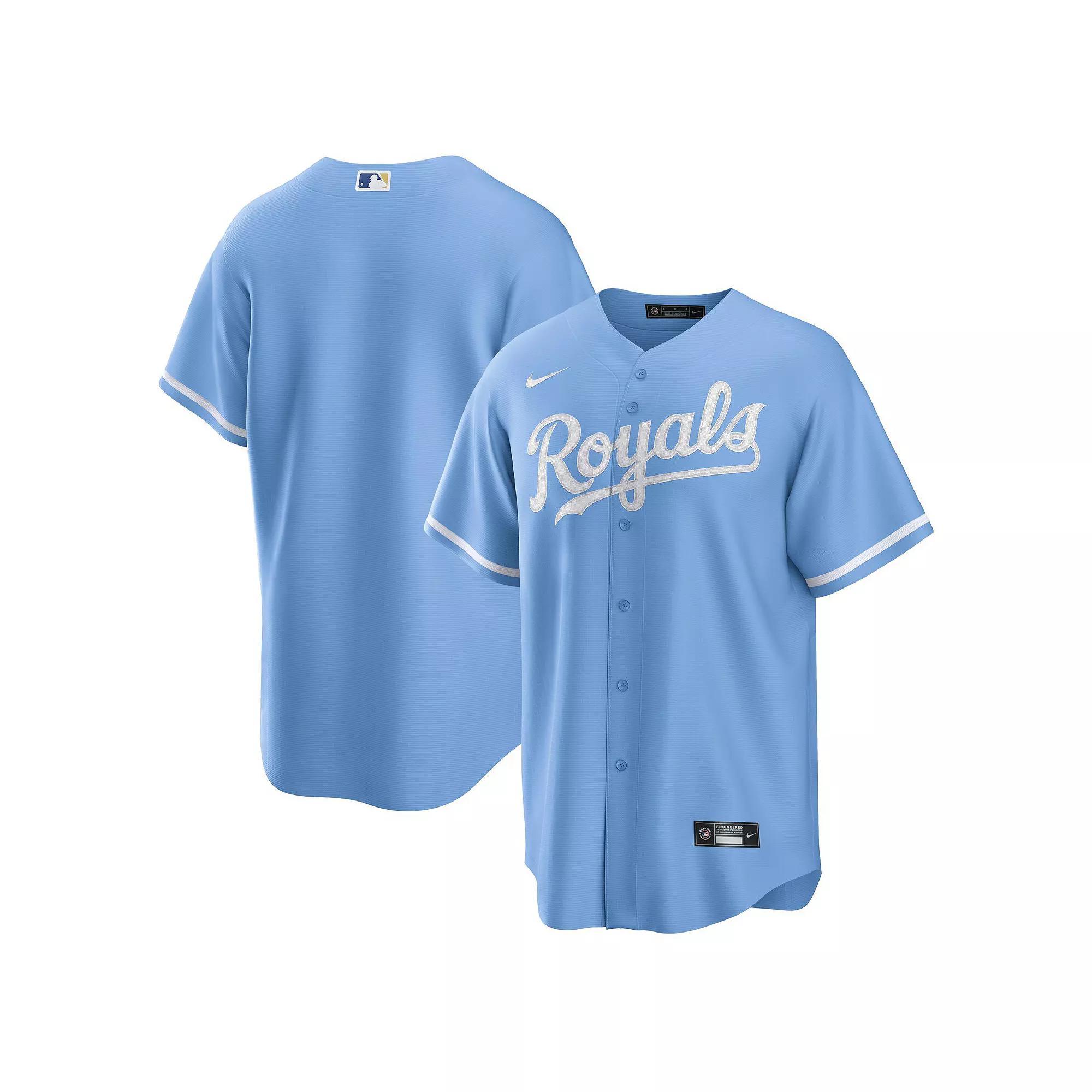 Mens Nike Blue Kansas City Royals Alternate Replica Team Logo Jersey Product Image