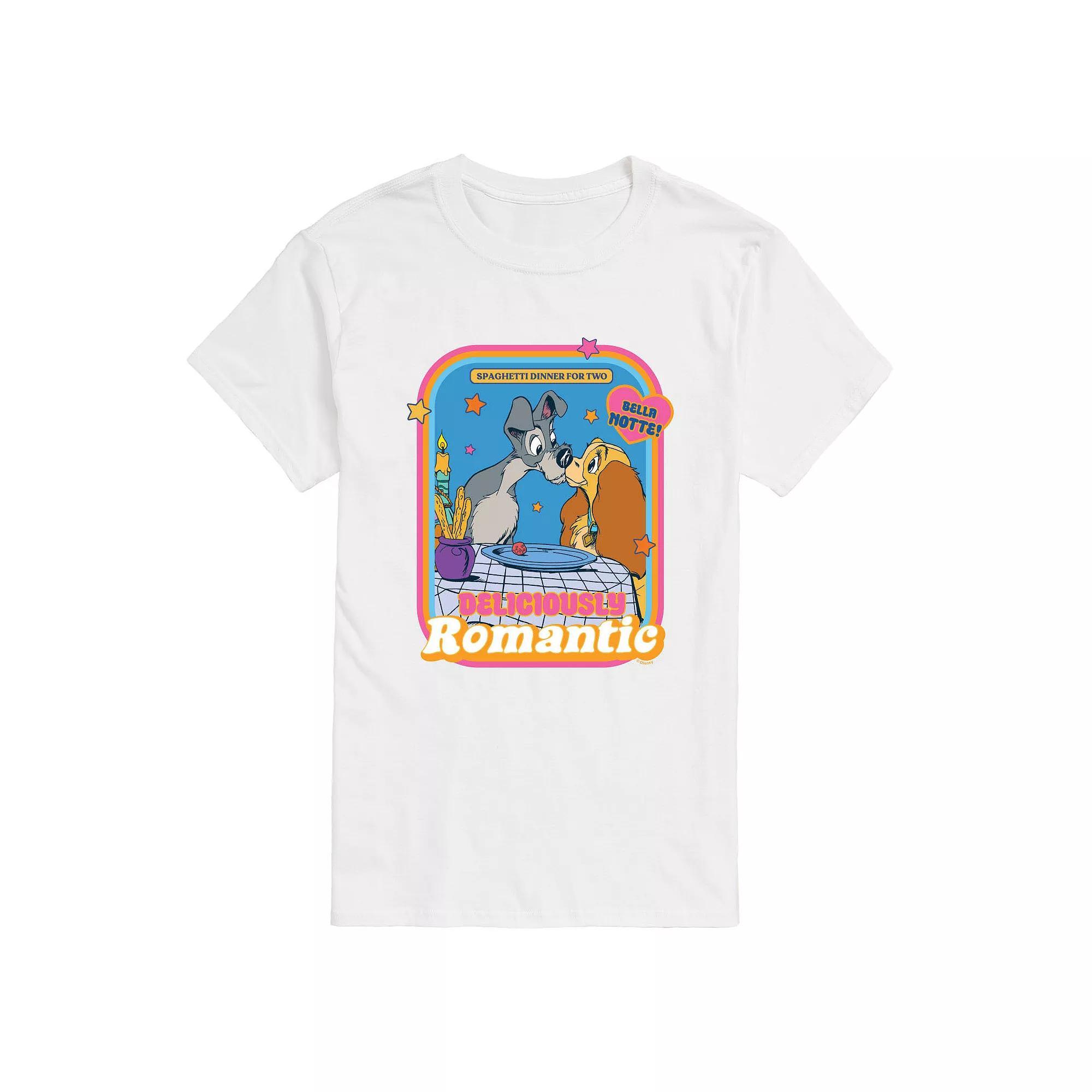 Disneys Lady and the Tramp Big & Tall Romantic Graphic Tee, Mens Product Image