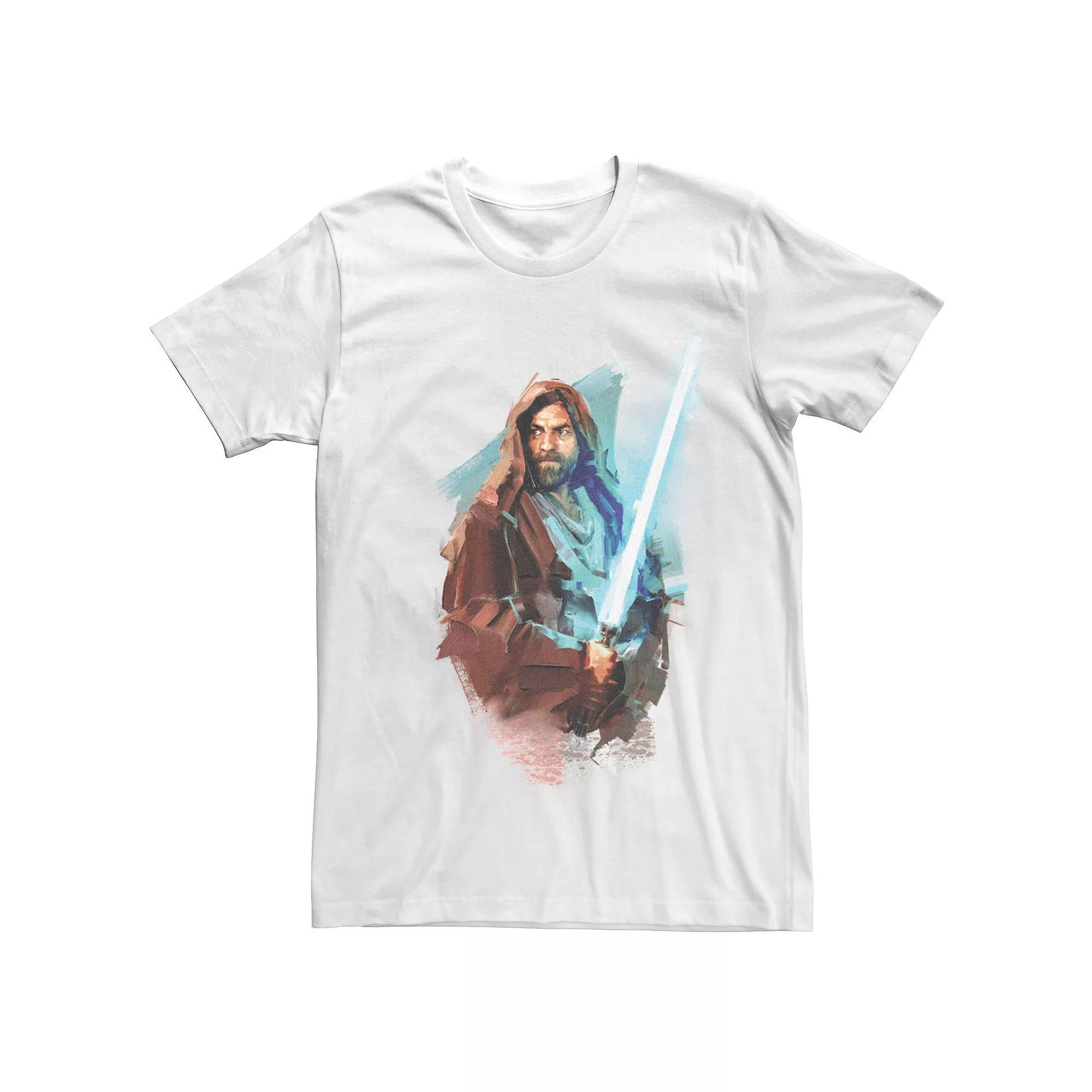 Men's Obi-Wan Kenobi Kenobi Prepares For Fight Tee, Size: Medium, White Product Image