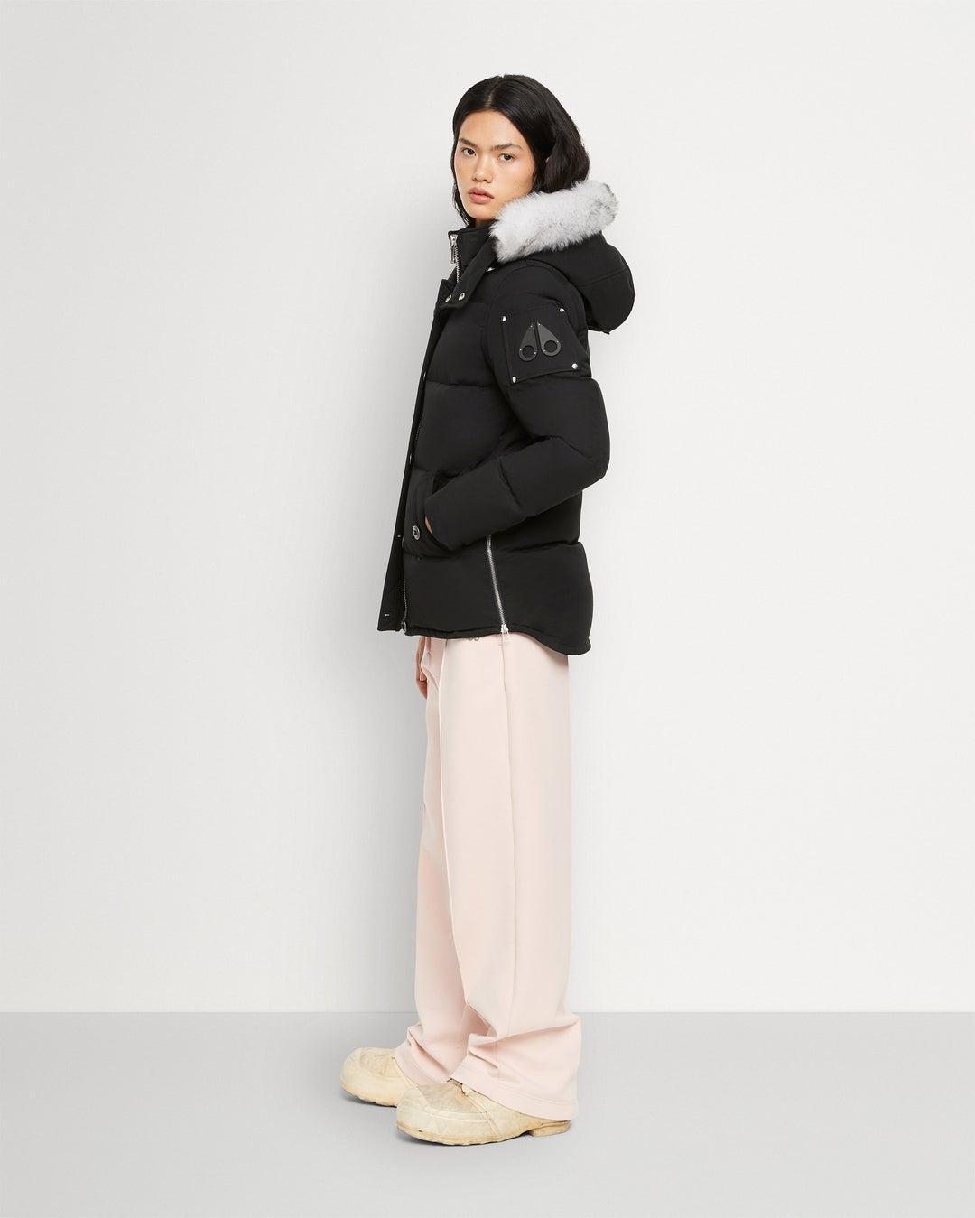 Moose knuckles Women Original 3Q in Black with Natural Shearling Product Image