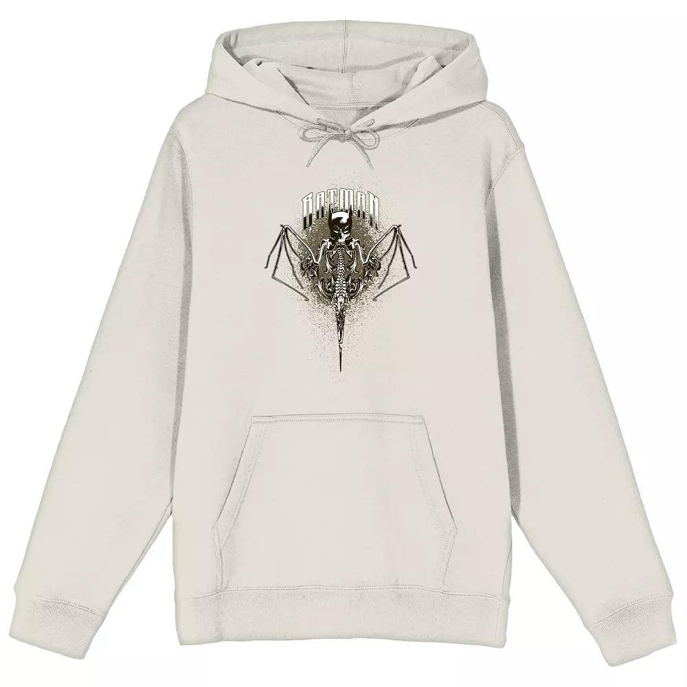 Men's Batman Bat Mask And Bat Wing Hoodie, Size: XXL, Off White Product Image