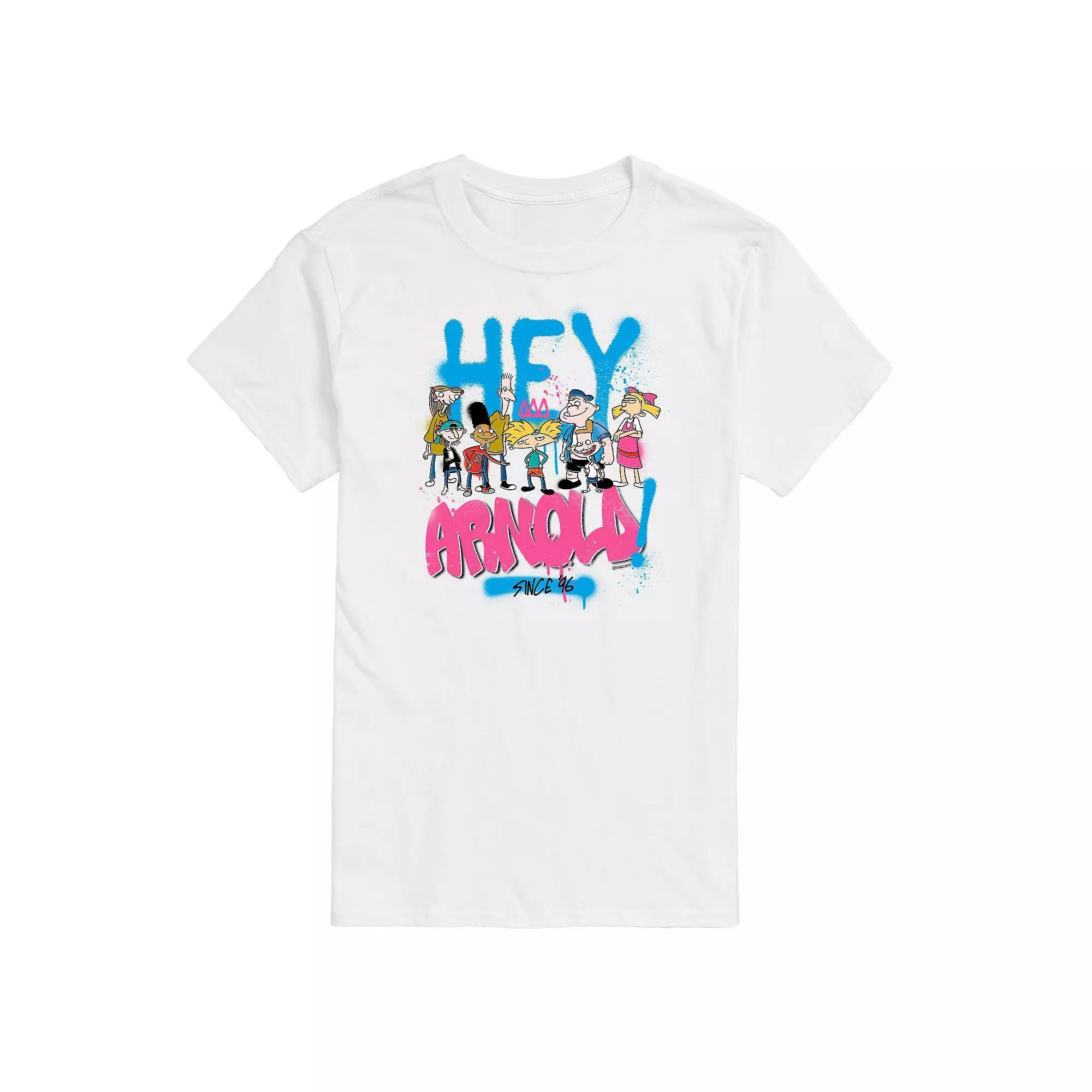 Big & Tall Hey Arnold! Airbrushed Group Portrait Graphic Tee, Mens Product Image
