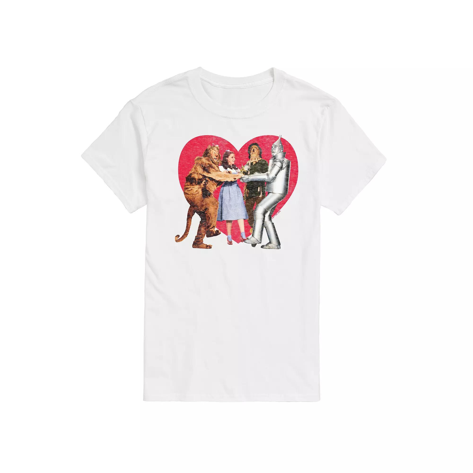 Mens Wizard Of Oz Group Photo Heart Graphic Tee Product Image