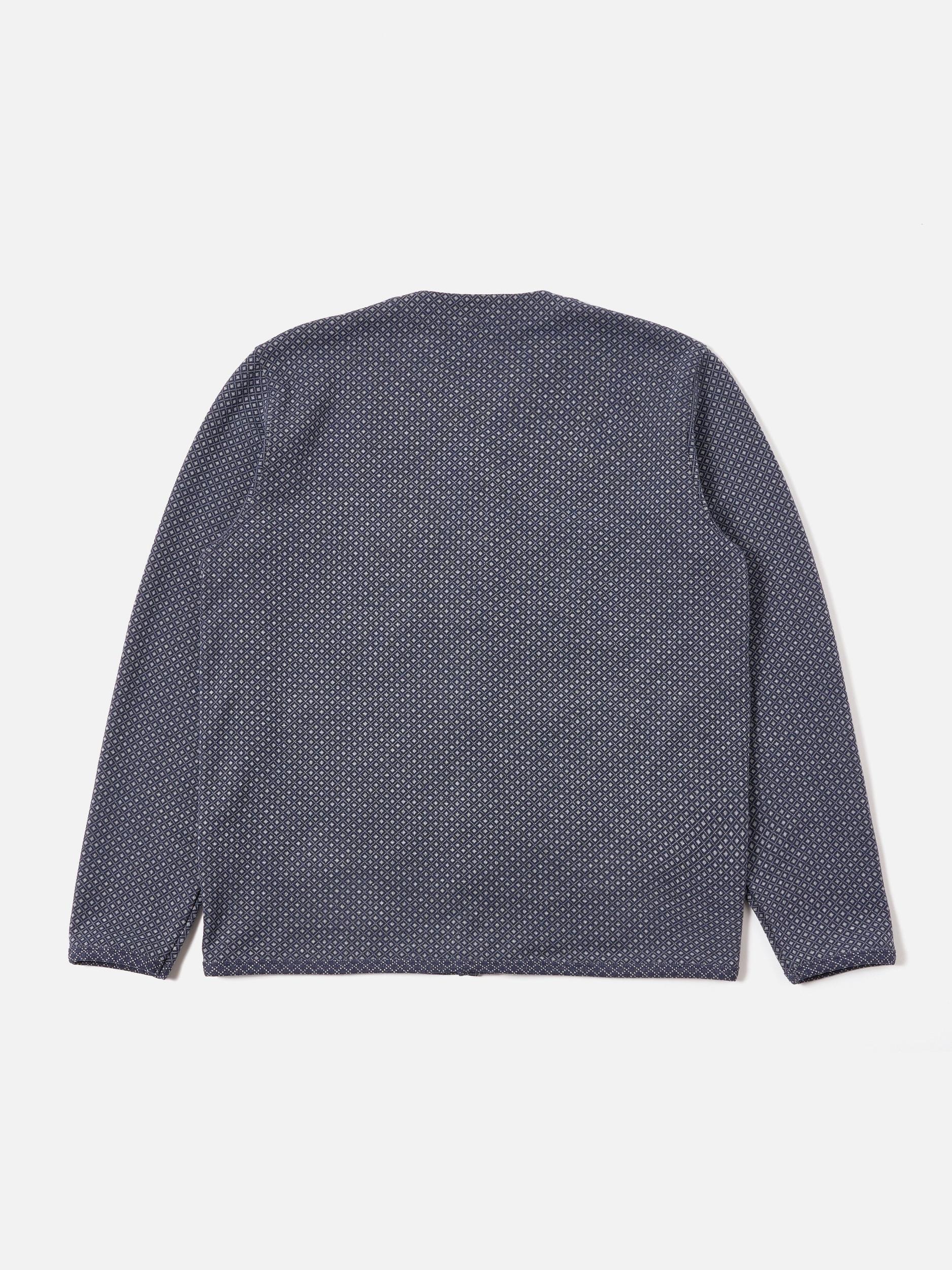 Navy Cotton Mix Fleece Cardigan Product Image