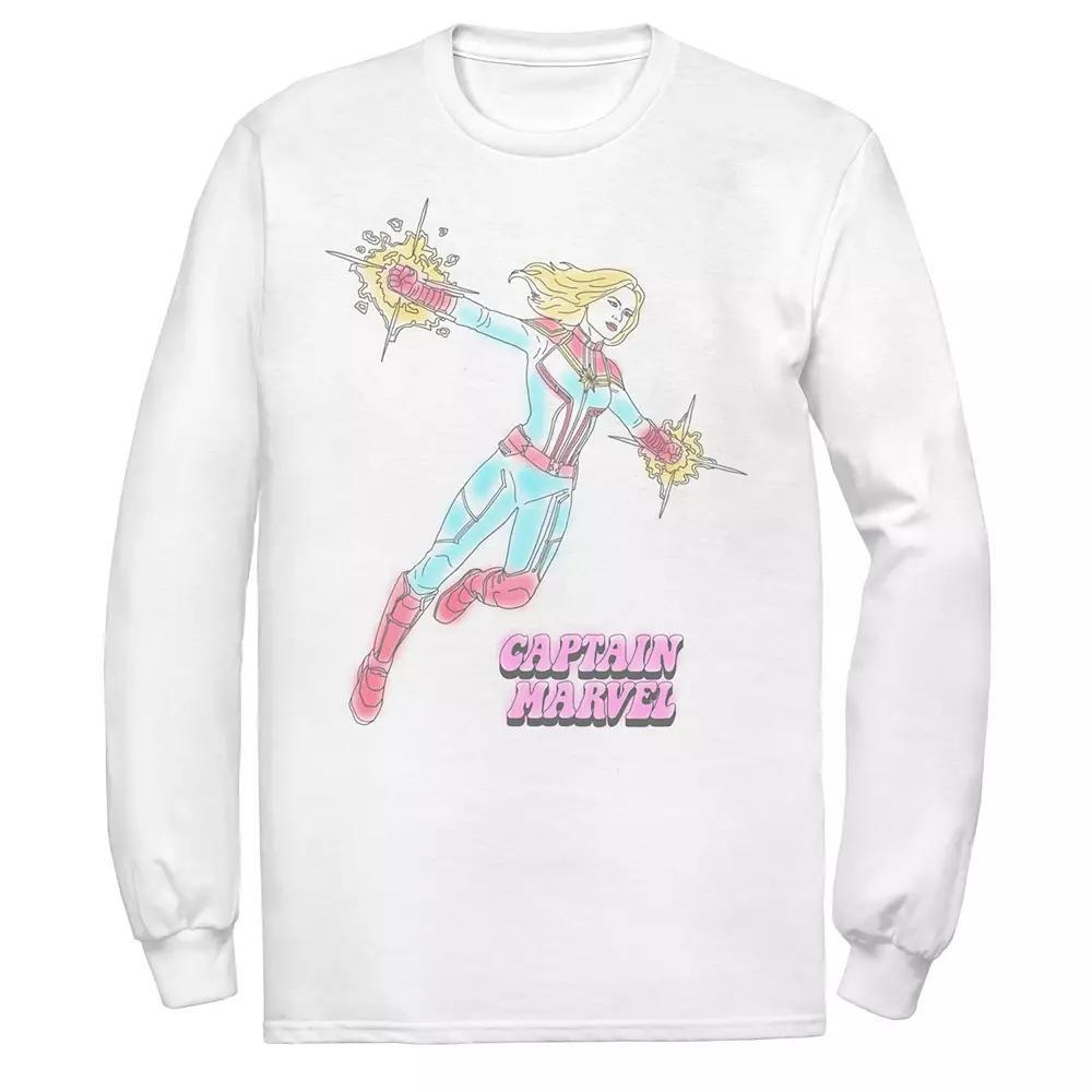 Mens Marvel Captain Marvel In Flight Sketch Tee Product Image