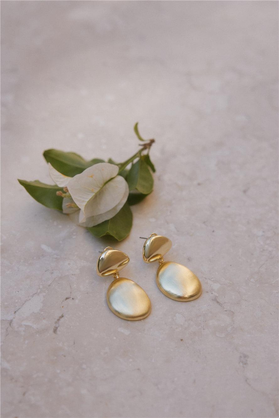 18K Gold Plated Capri Tour Earrings Gold Product Image