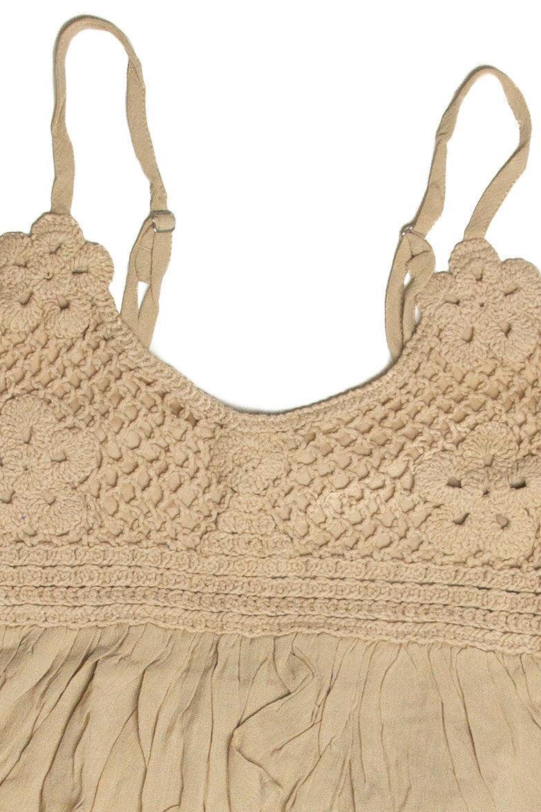 Floral Crochet and Gauze Cami Product Image