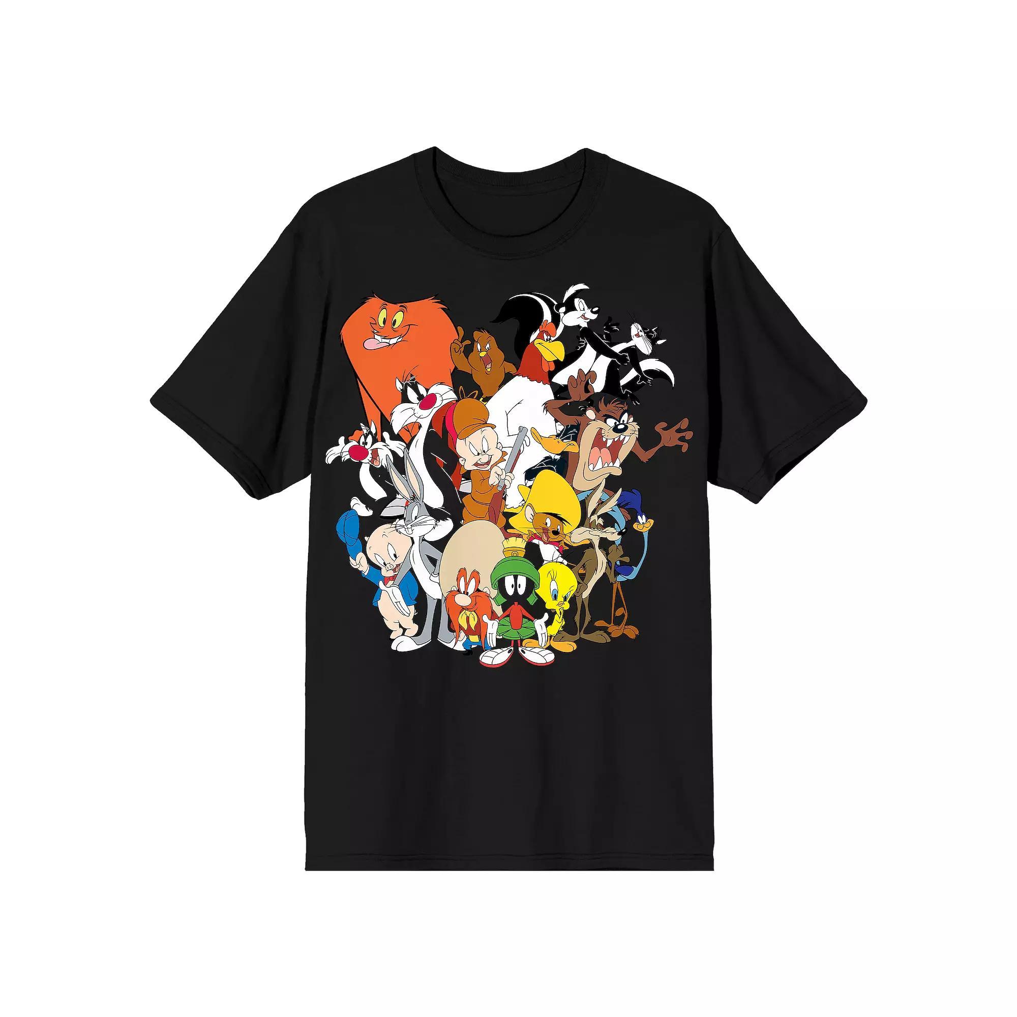 Men's Looney Tunes Group Tee, Size: Medium, Black Product Image