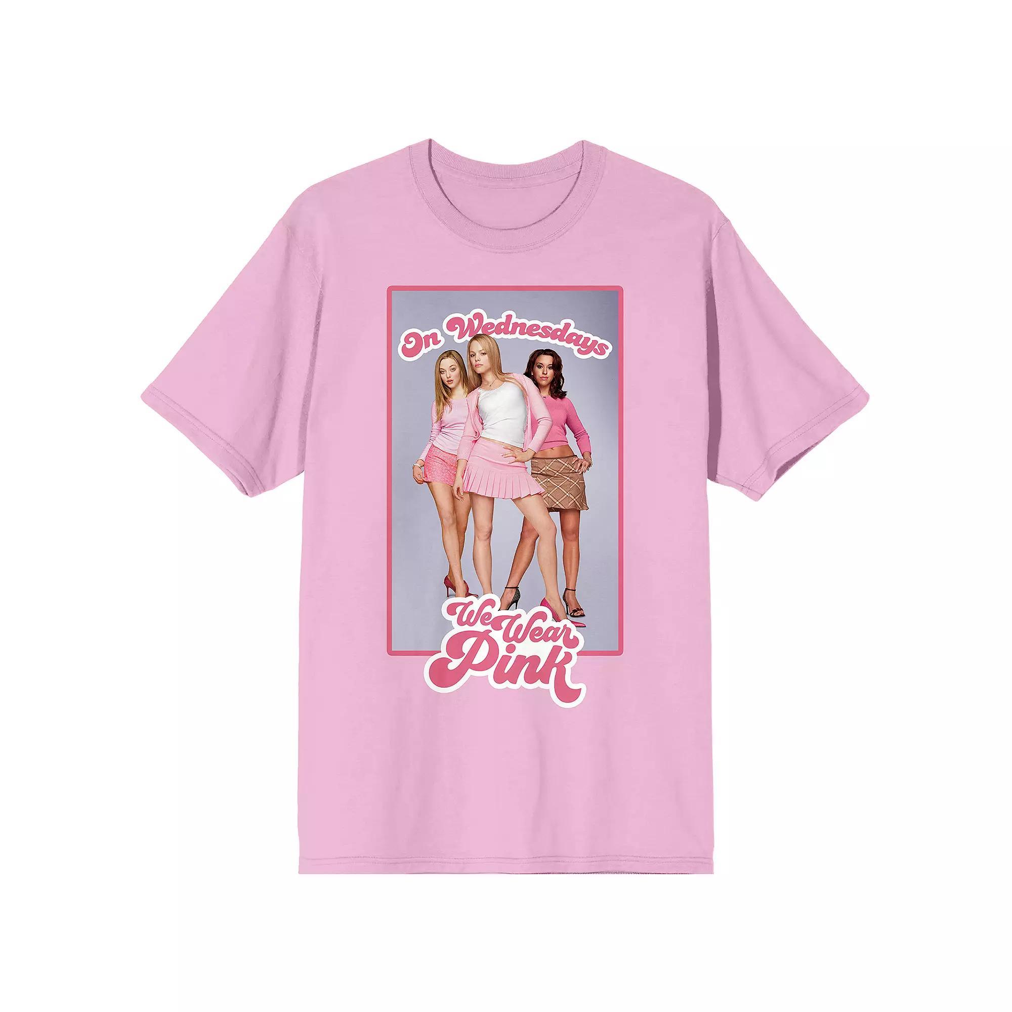Juniors' Bioworld Mean Girls "On Wednesday We Wear Pink" Short Sleeve Graphic Tee, Girl's, Size: Small Product Image