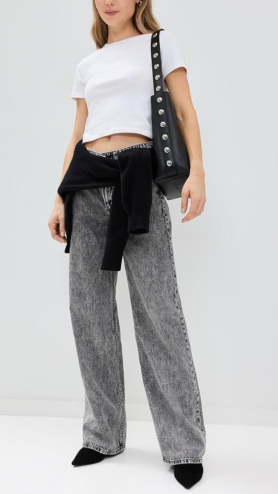 rag & bone Featherweight Logan Wide Leg Jeans | Shopbop Product Image