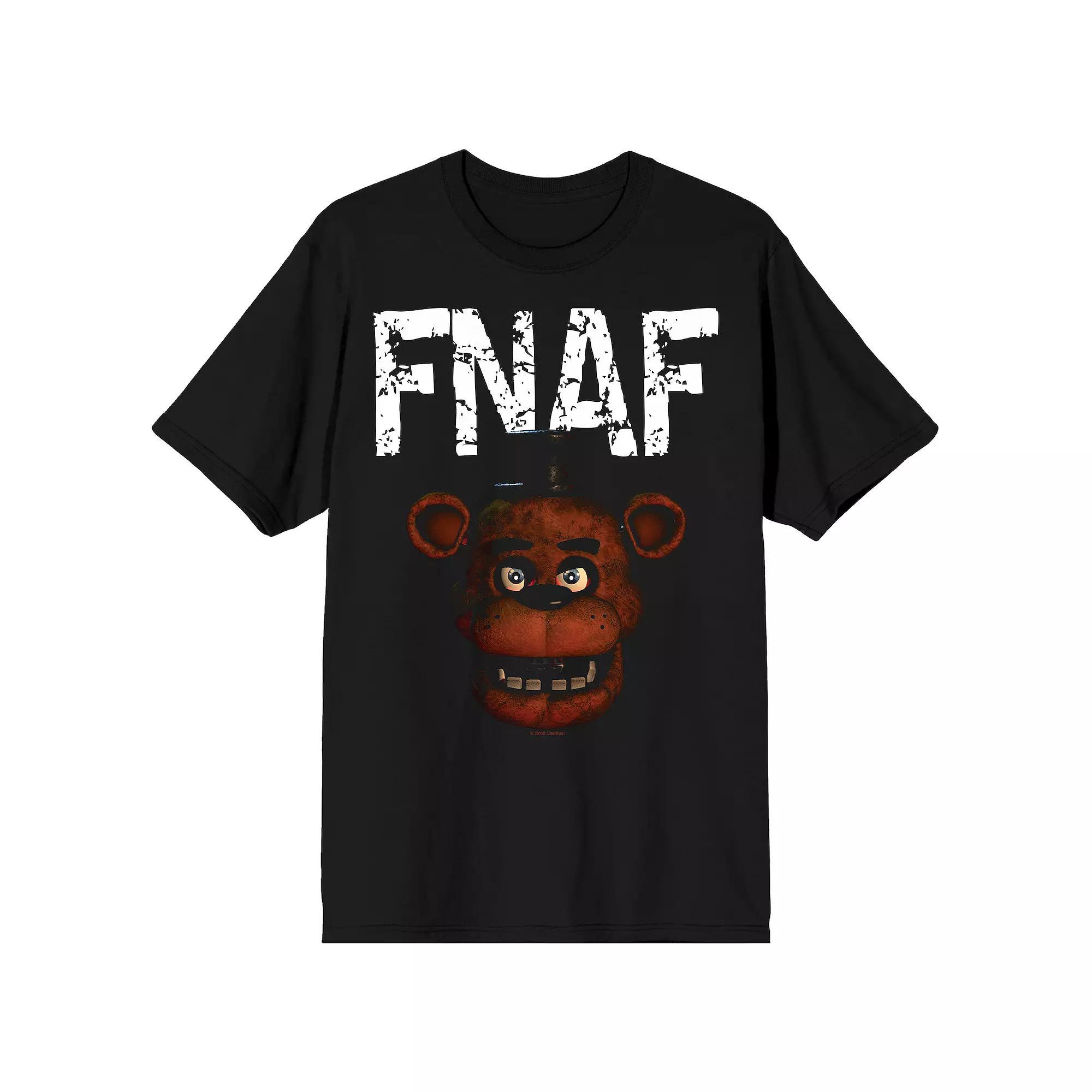 Men's Five Nights At Freddy's FNAF Distressed Graphic Tee, Size: XL, Black Product Image